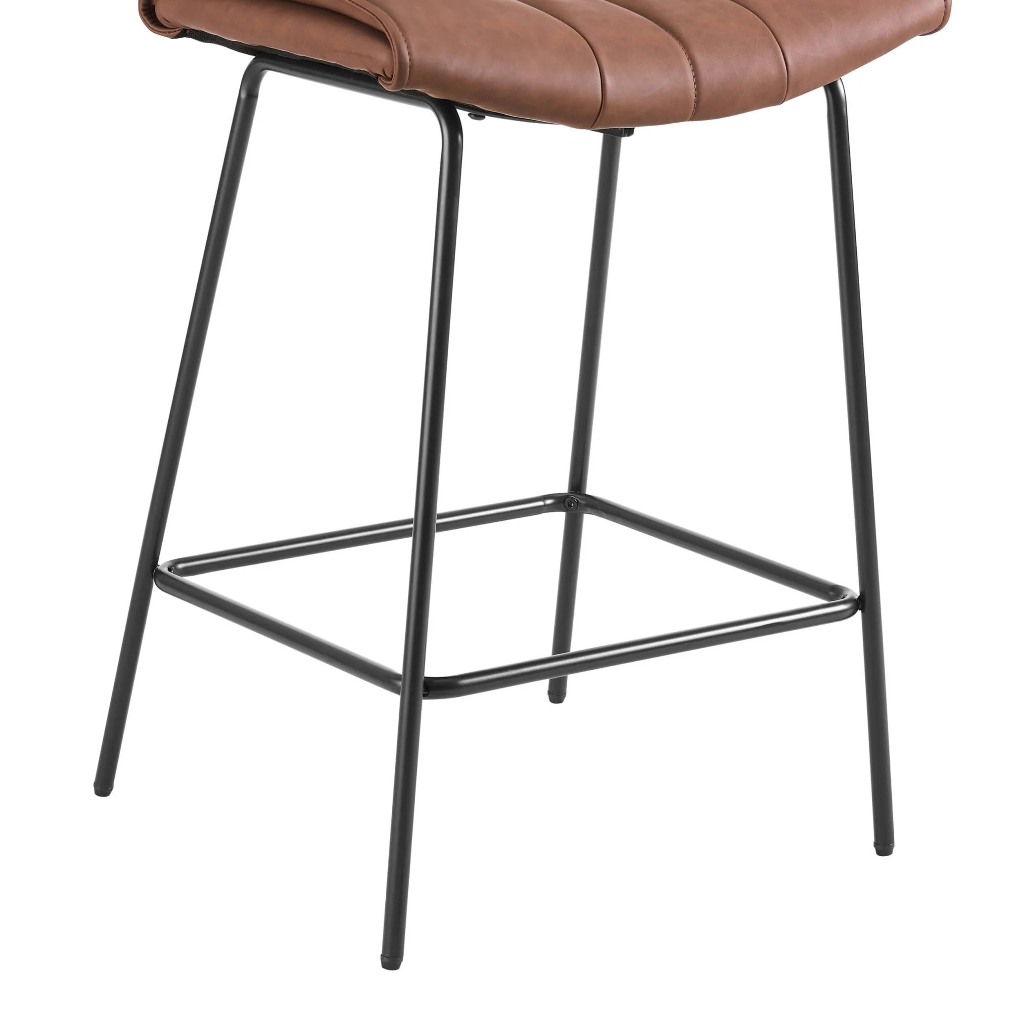 Fearne Set of 2 Barstools - Faux Leather Tan - Image 7
