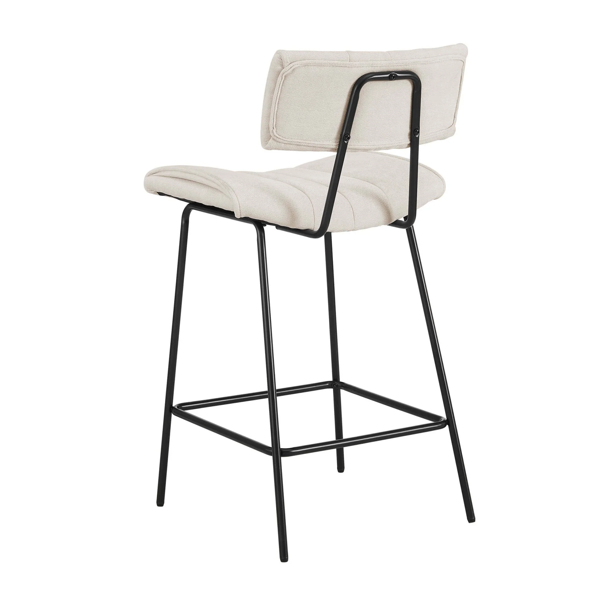 Fearne Set of 2 Barstools - Ivory Chenille - Image 5