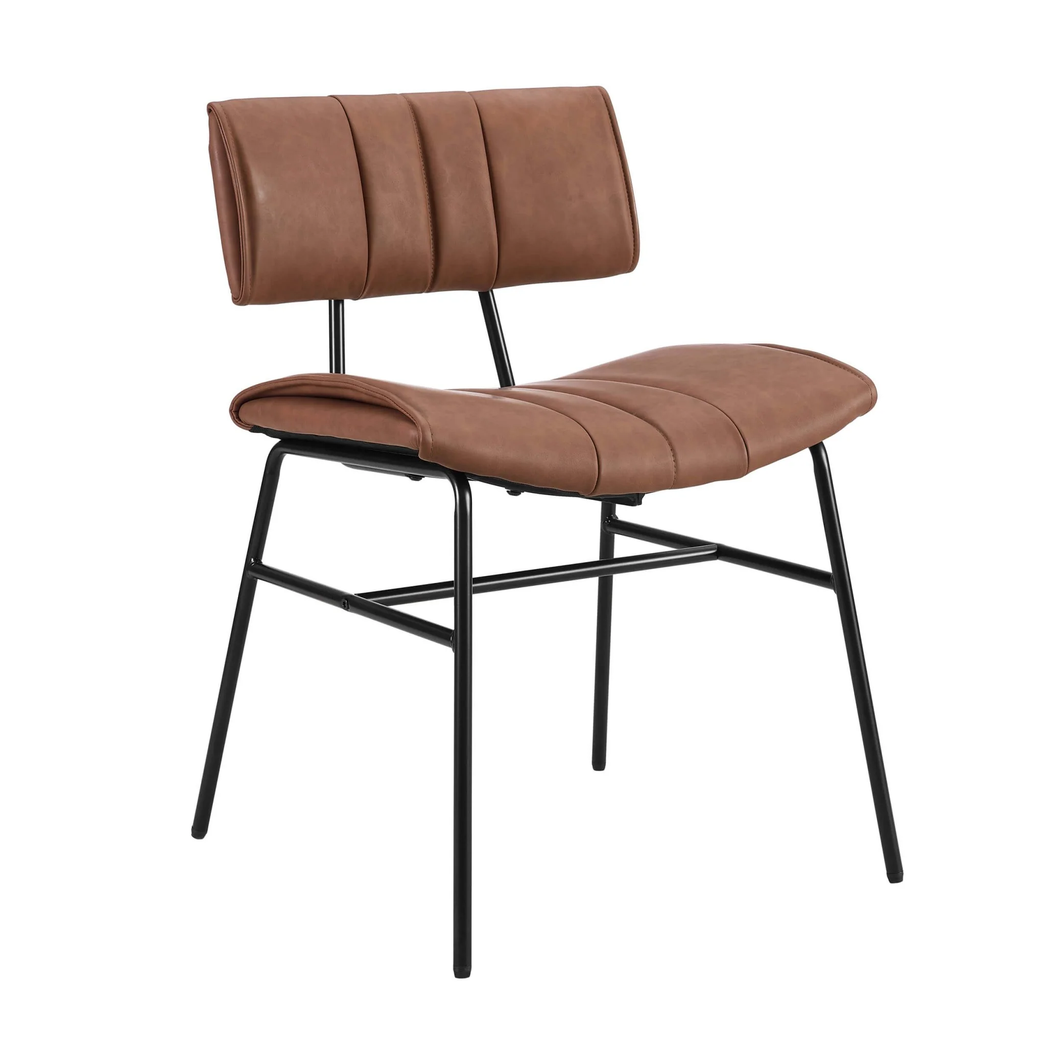 Fearne Set of 2 Dining Chairs - Faux Leather Tan - Image 3