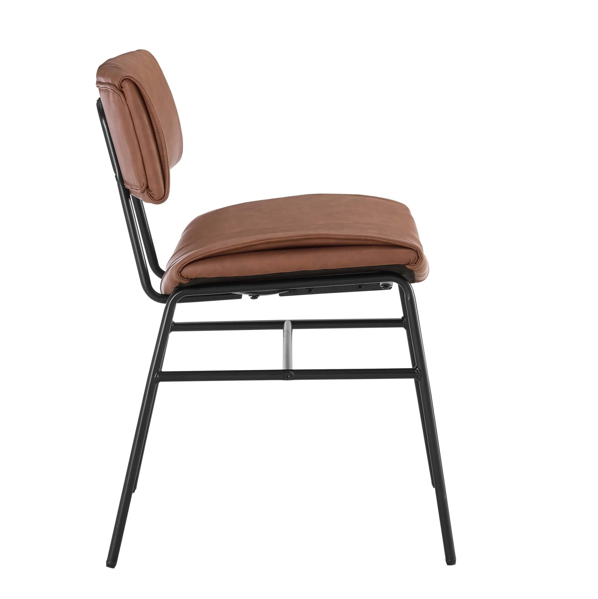 Fearne Set of 2 Dining Chairs - Faux Leather Tan - Image 4