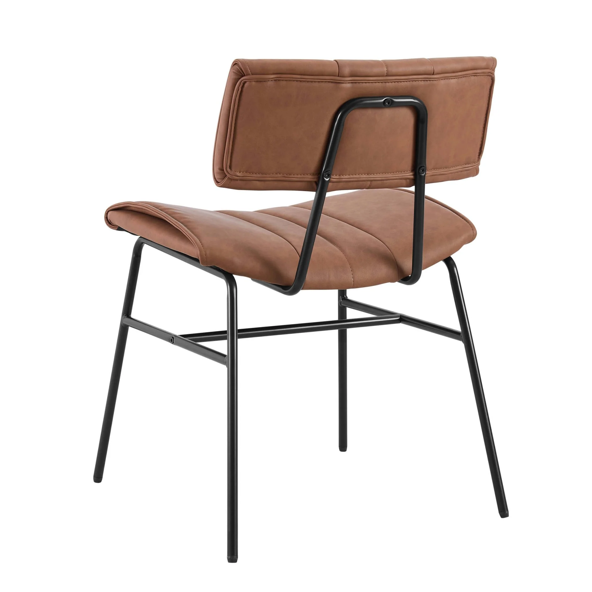 Fearne Set of 2 Dining Chairs - Faux Leather Tan - Image 5
