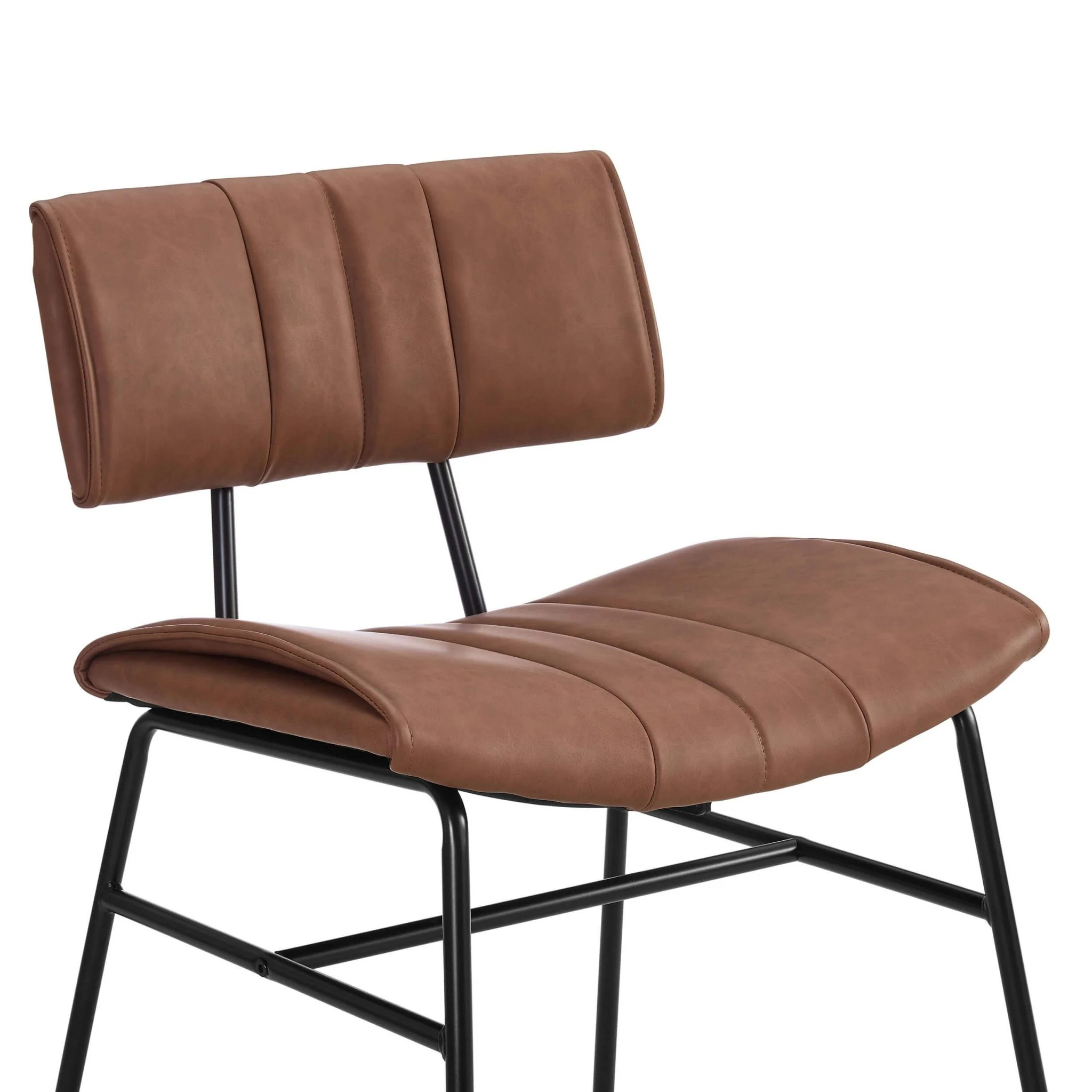 Fearne Set of 2 Dining Chairs - Faux Leather Tan - Image 6