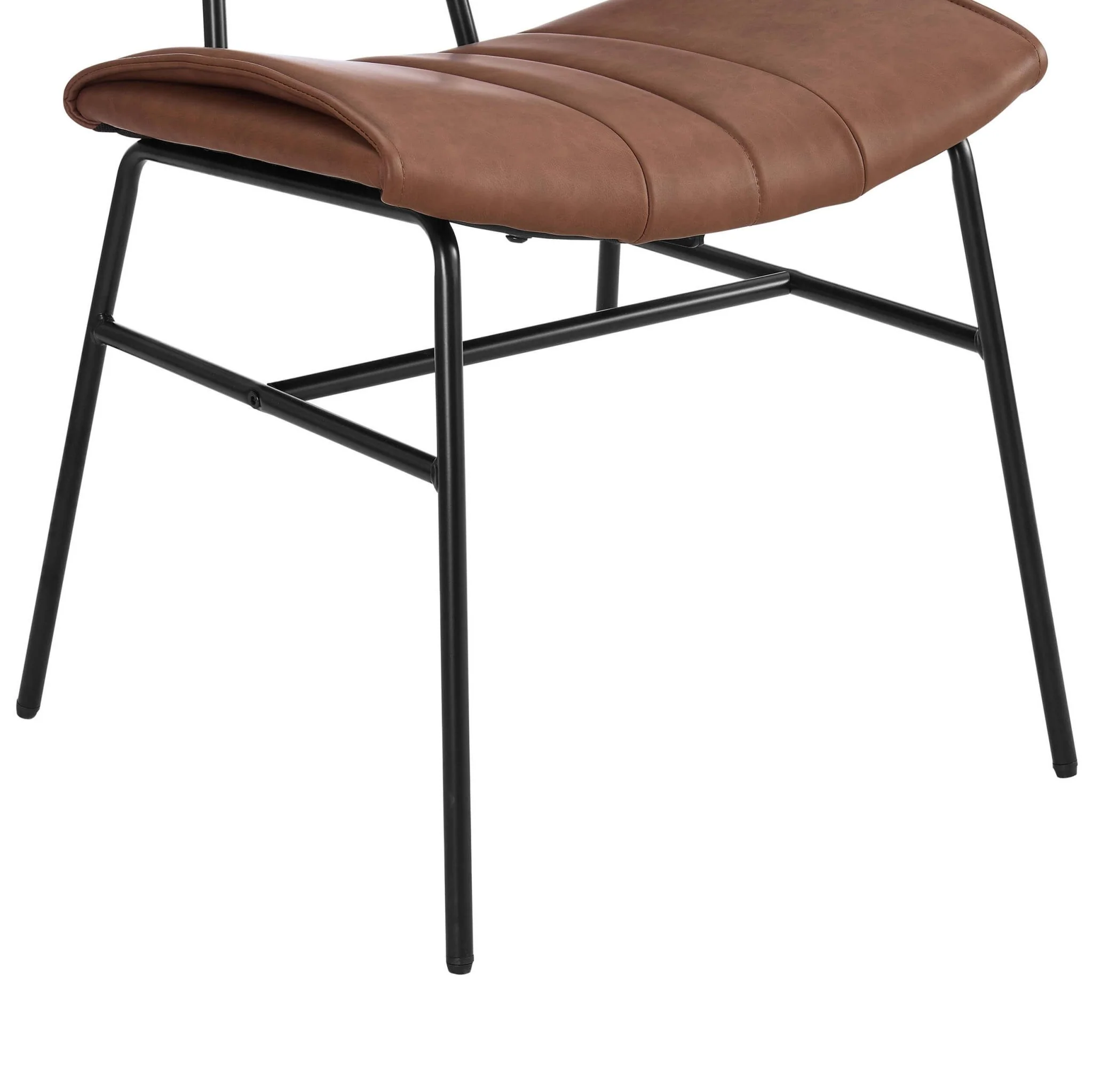 Fearne Set of 2 Dining Chairs - Faux Leather Tan - Image 7