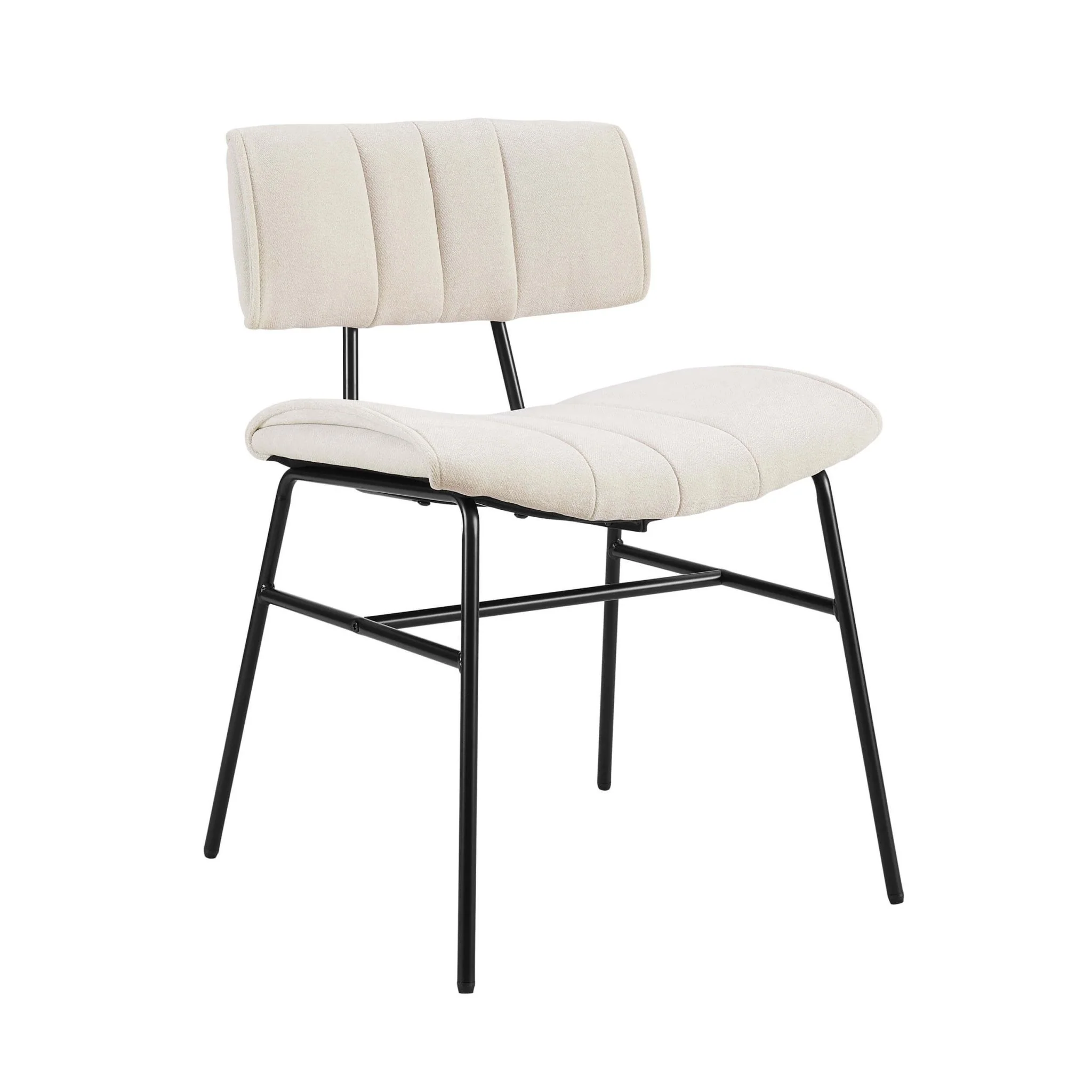 Fearne Set of 2 Dining Chairs - Ivory Chenille - Image 3