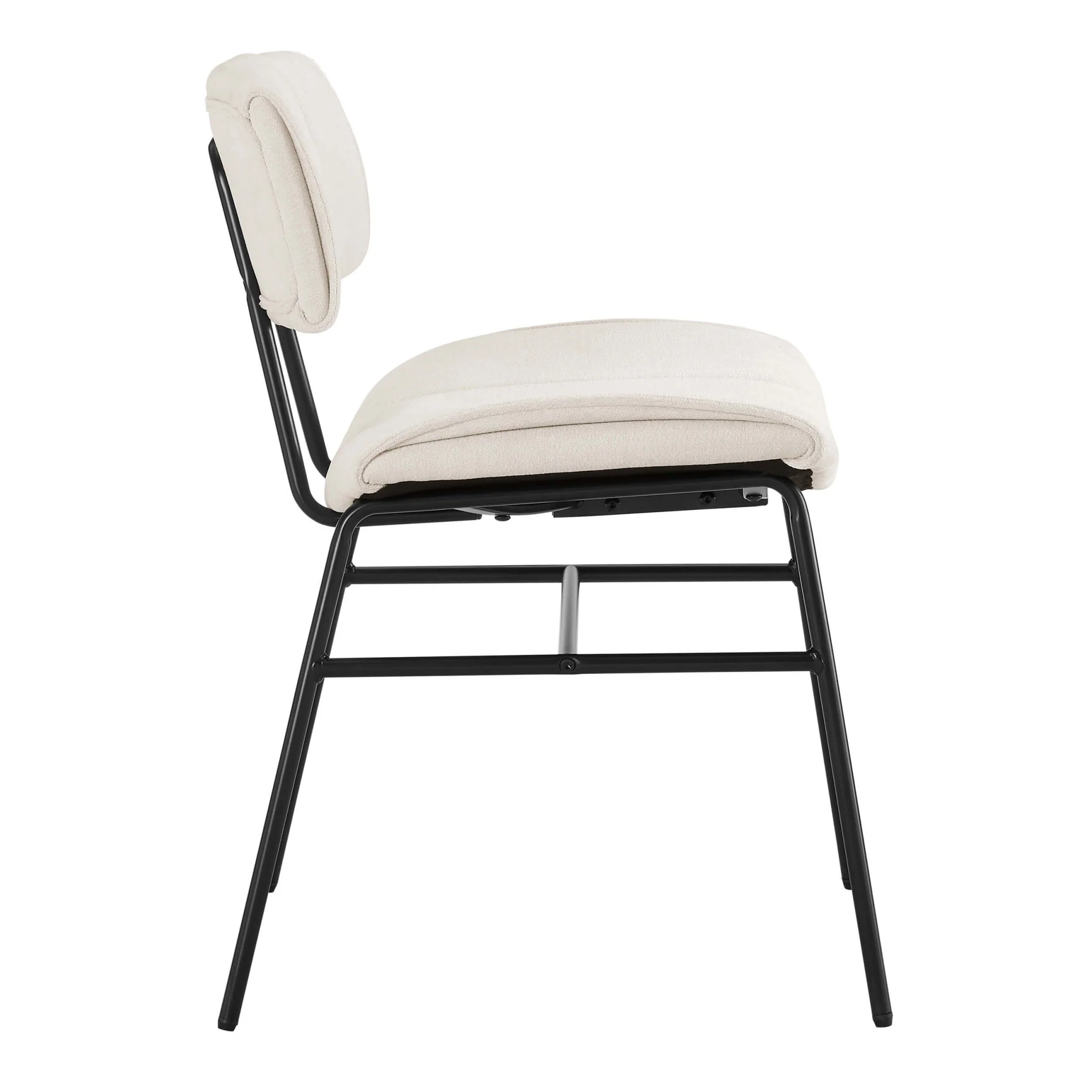 Fearne Set of 2 Dining Chairs - Ivory Chenille - Image 4