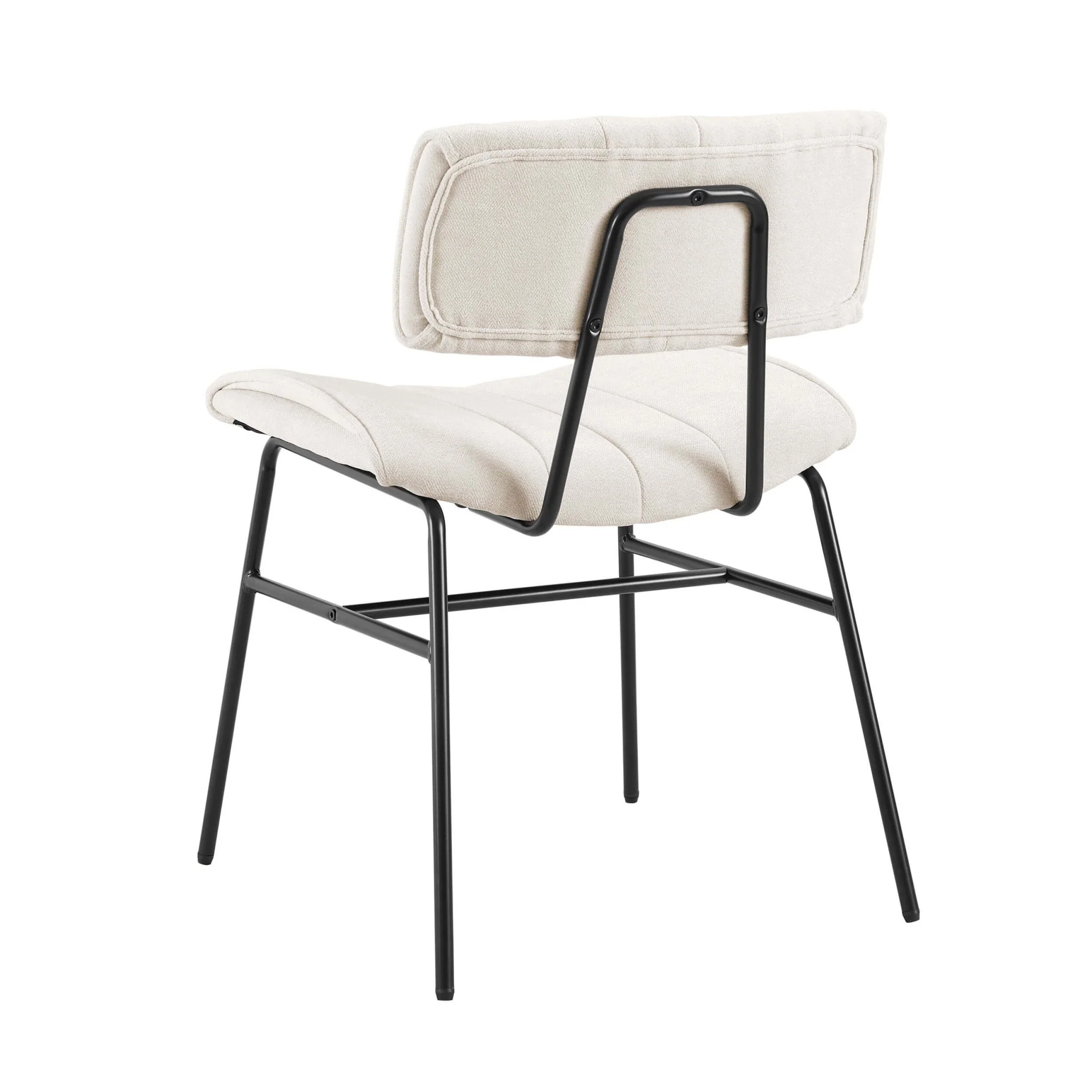 Fearne Set of 2 Dining Chairs - Ivory Chenille - Image 5