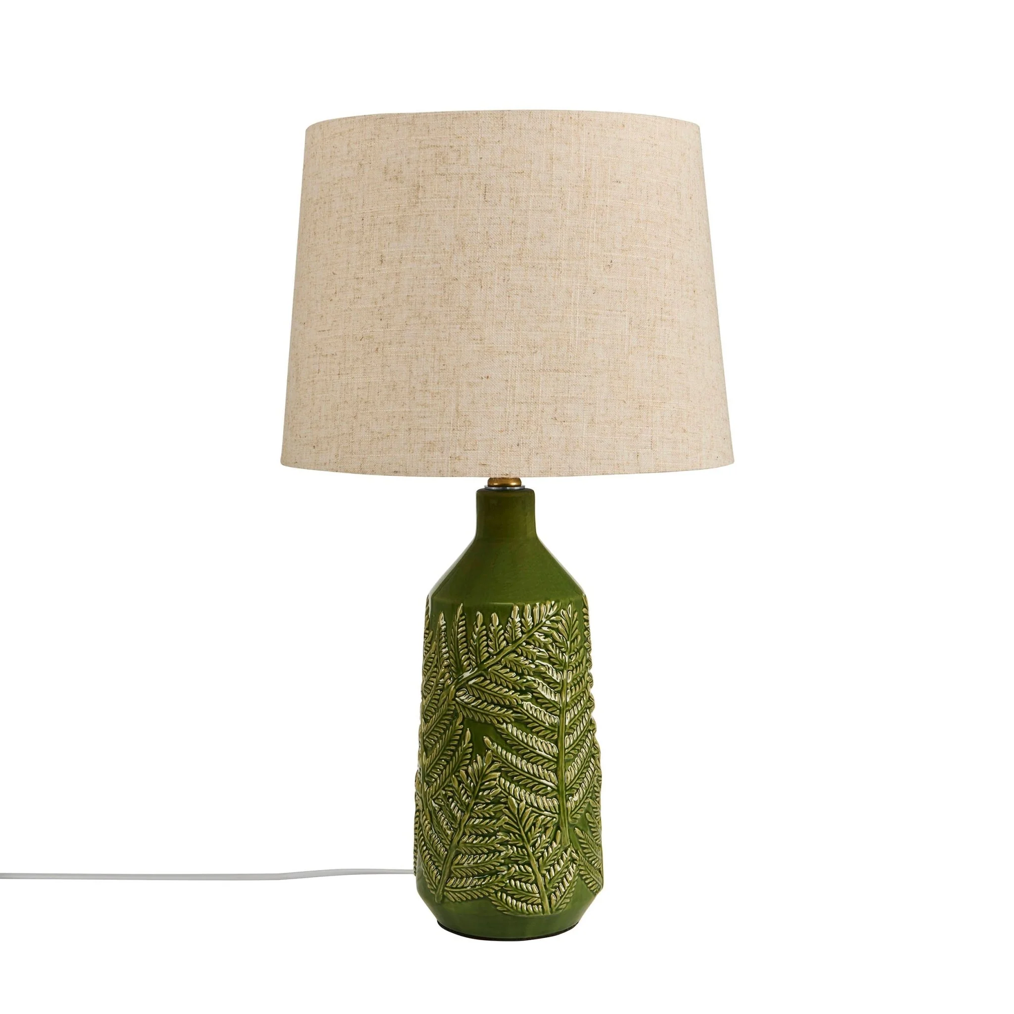 Fern Ceramic Textured Table Lamp - Green - Image 5