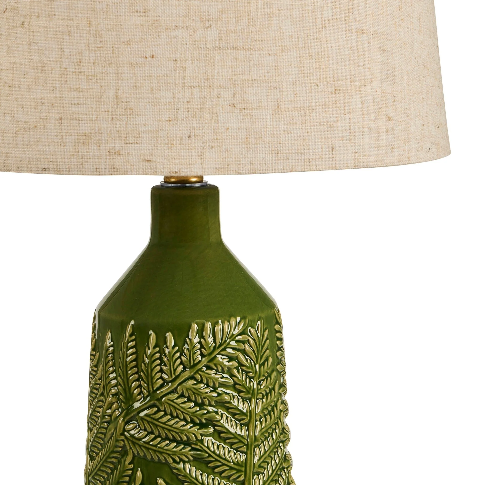 Fern Ceramic Textured Table Lamp - Green - Image 6