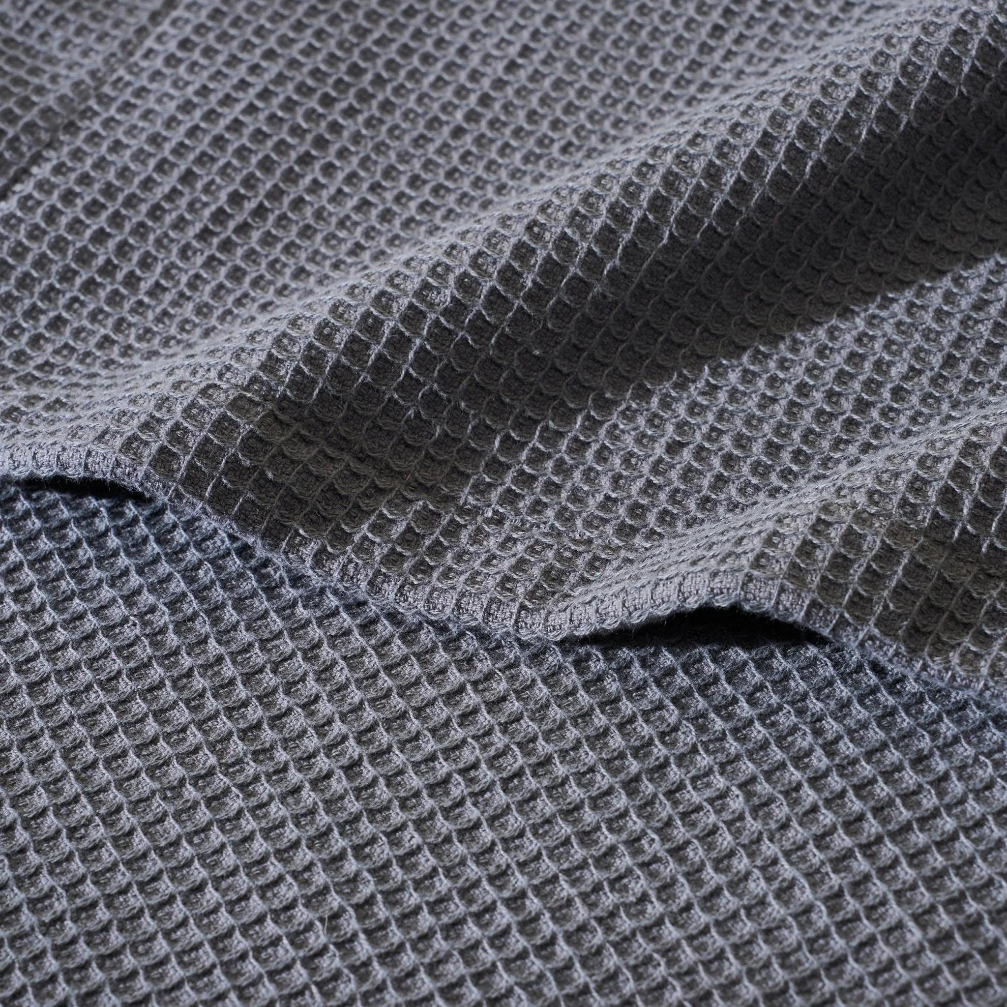 Fiji Waffle Cotton Robe - Charcoal - Image 2