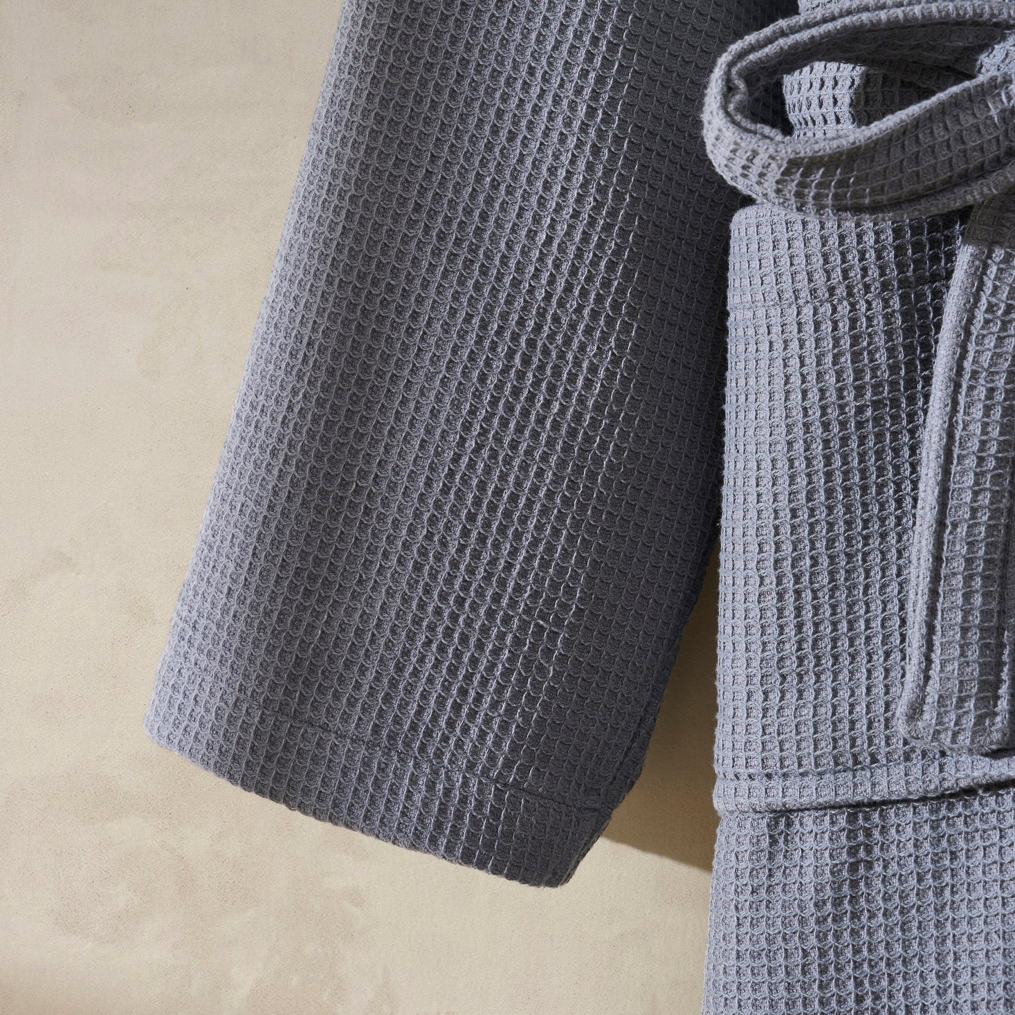 Fiji Waffle Cotton Robe - Charcoal - Image 5