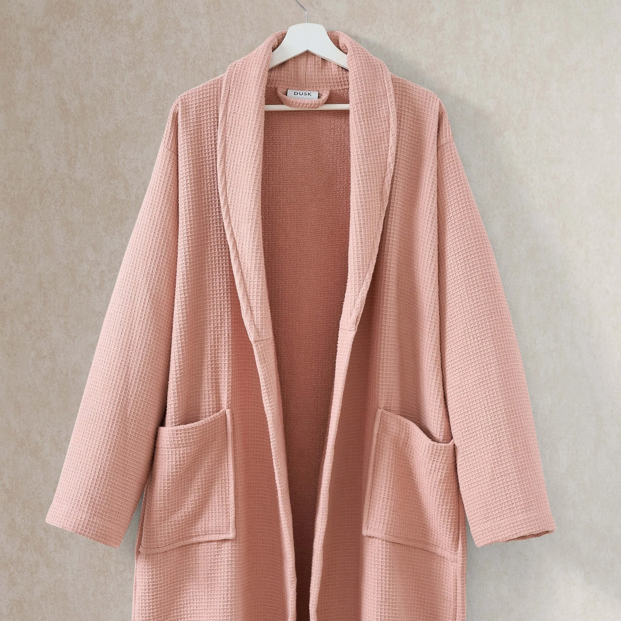 Fiji Waffle Cotton Robe - Pink - Image 2