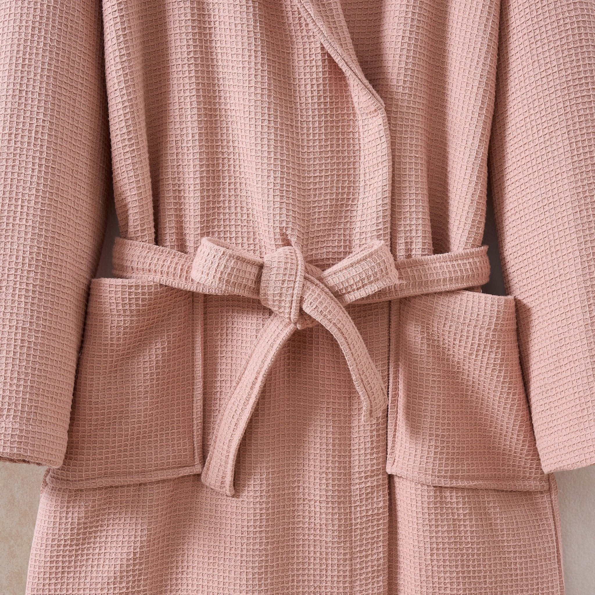 Fiji Waffle Cotton Robe - Pink - Image 3