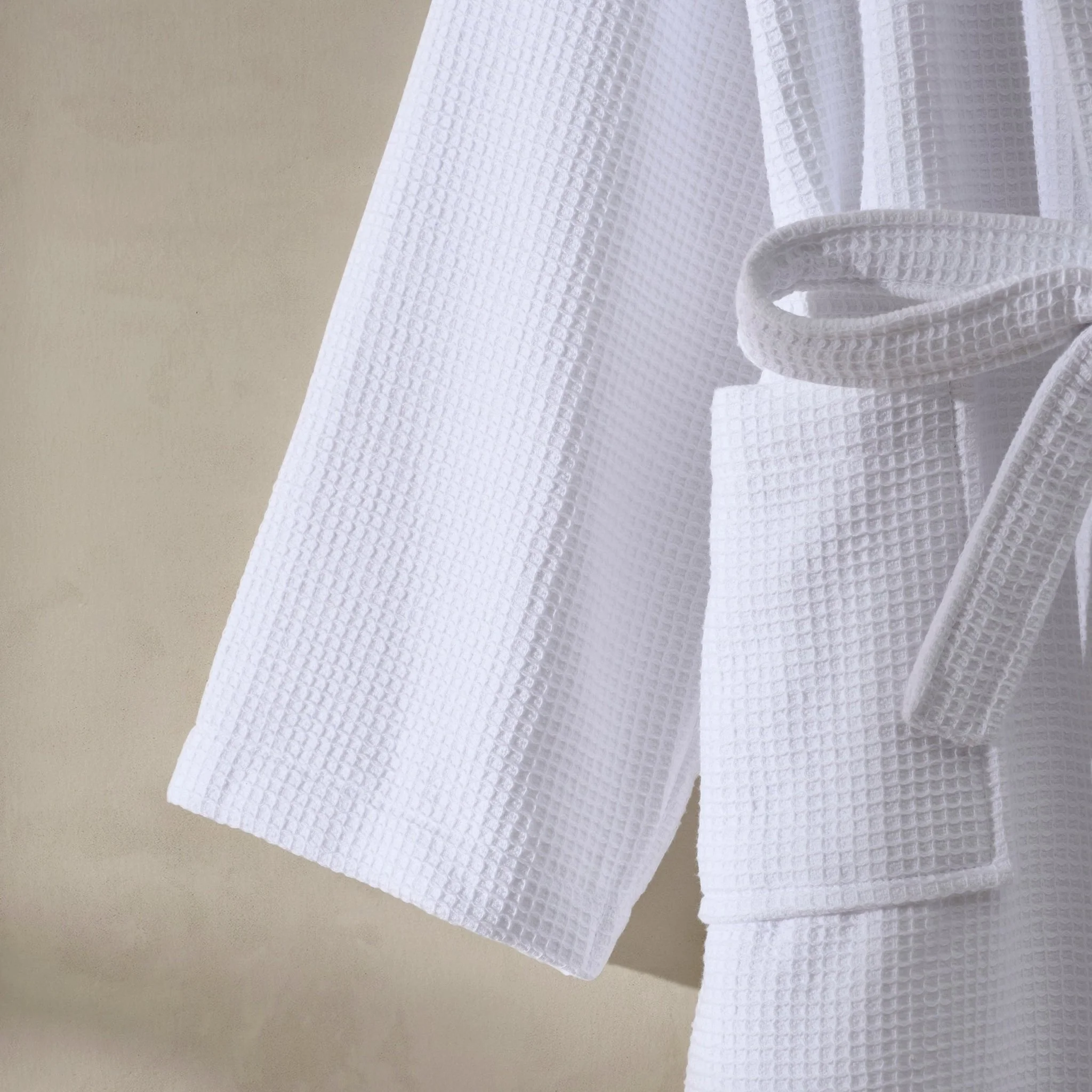 Fiji Waffle Cotton Robe - White - Image 4