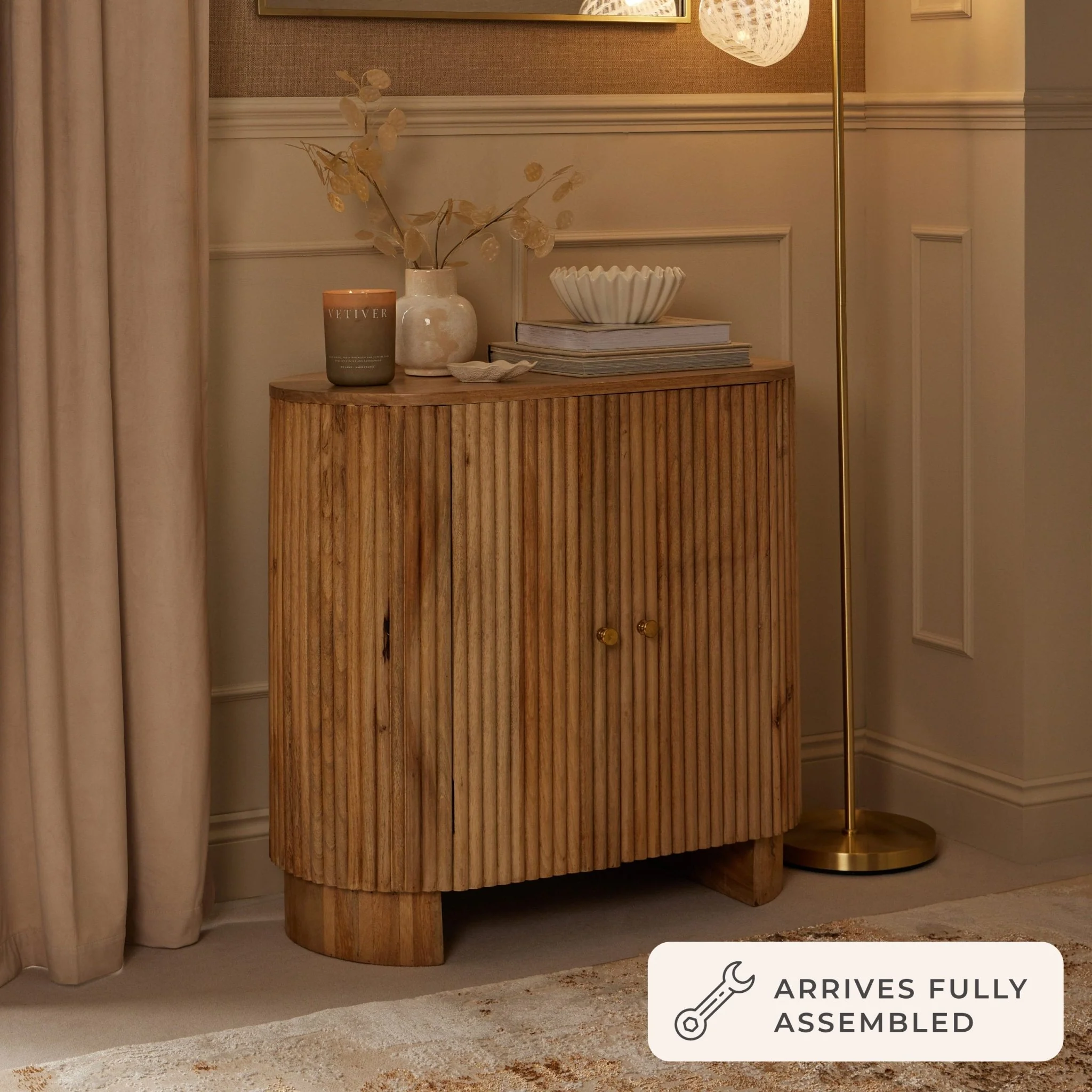 Finley Mango Wood 2 Door Sideboard - Natural