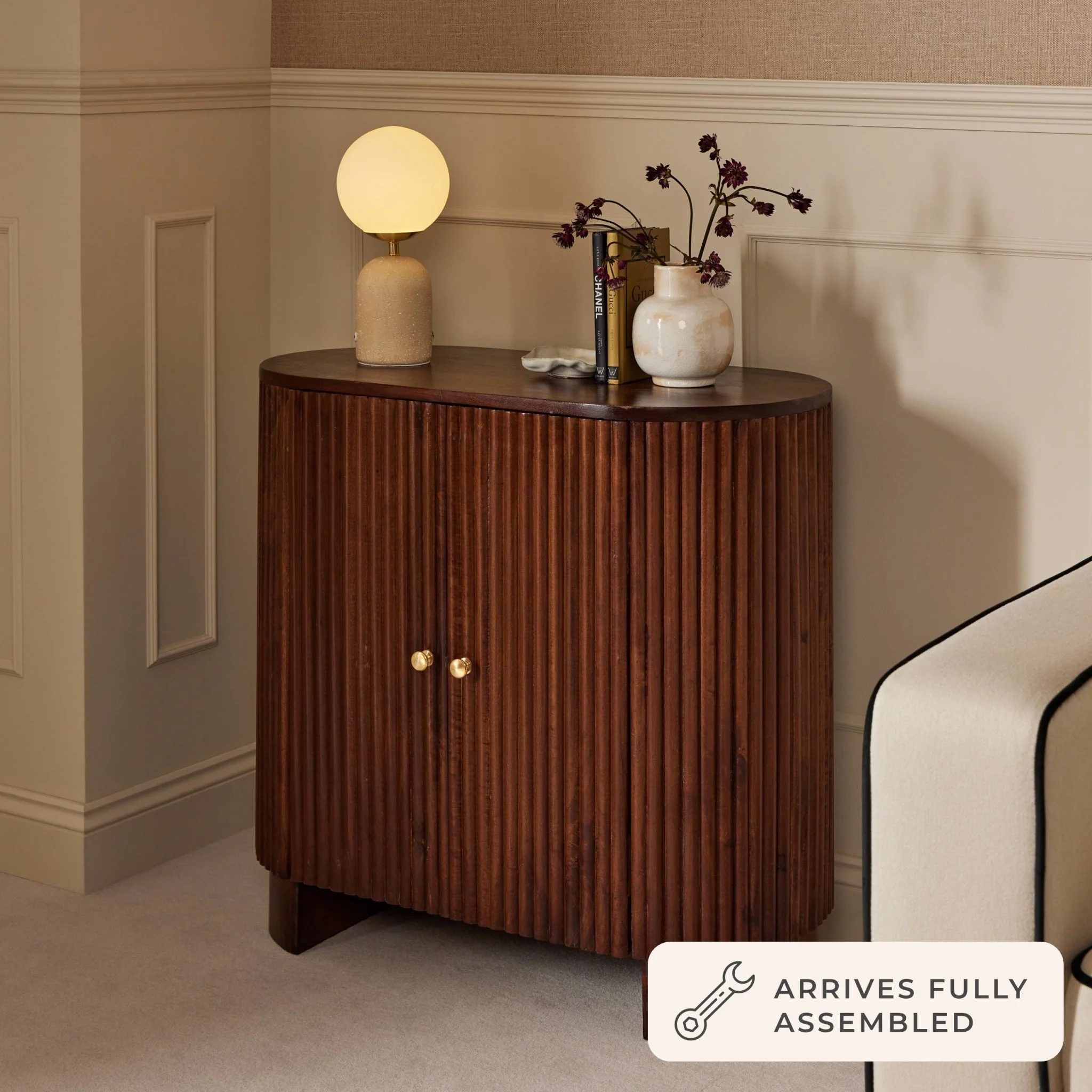 Finley Mango Wood 2 Door Sideboard - Walnut