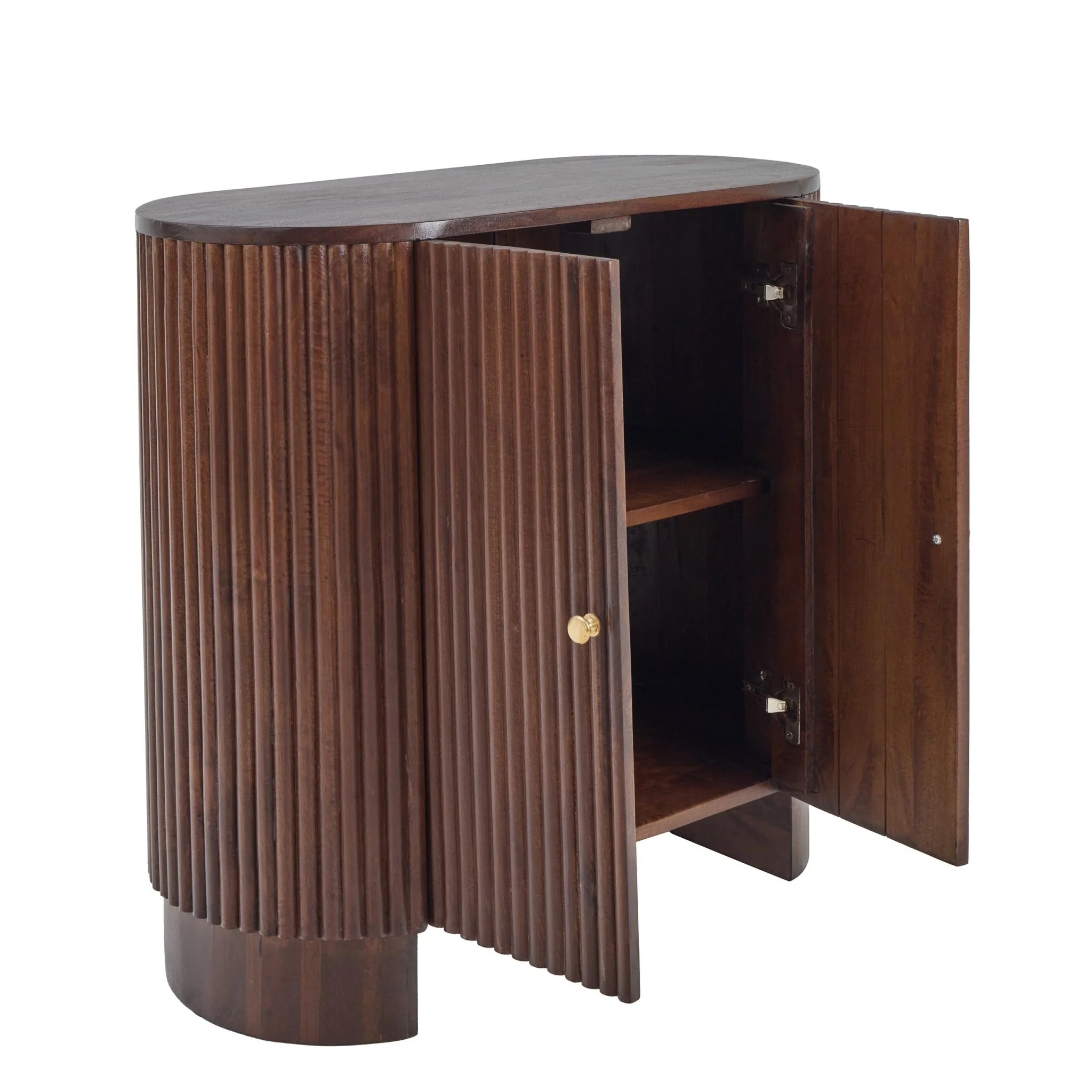 Finley Mango Wood 2 Door Sideboard - Walnut - Image 8