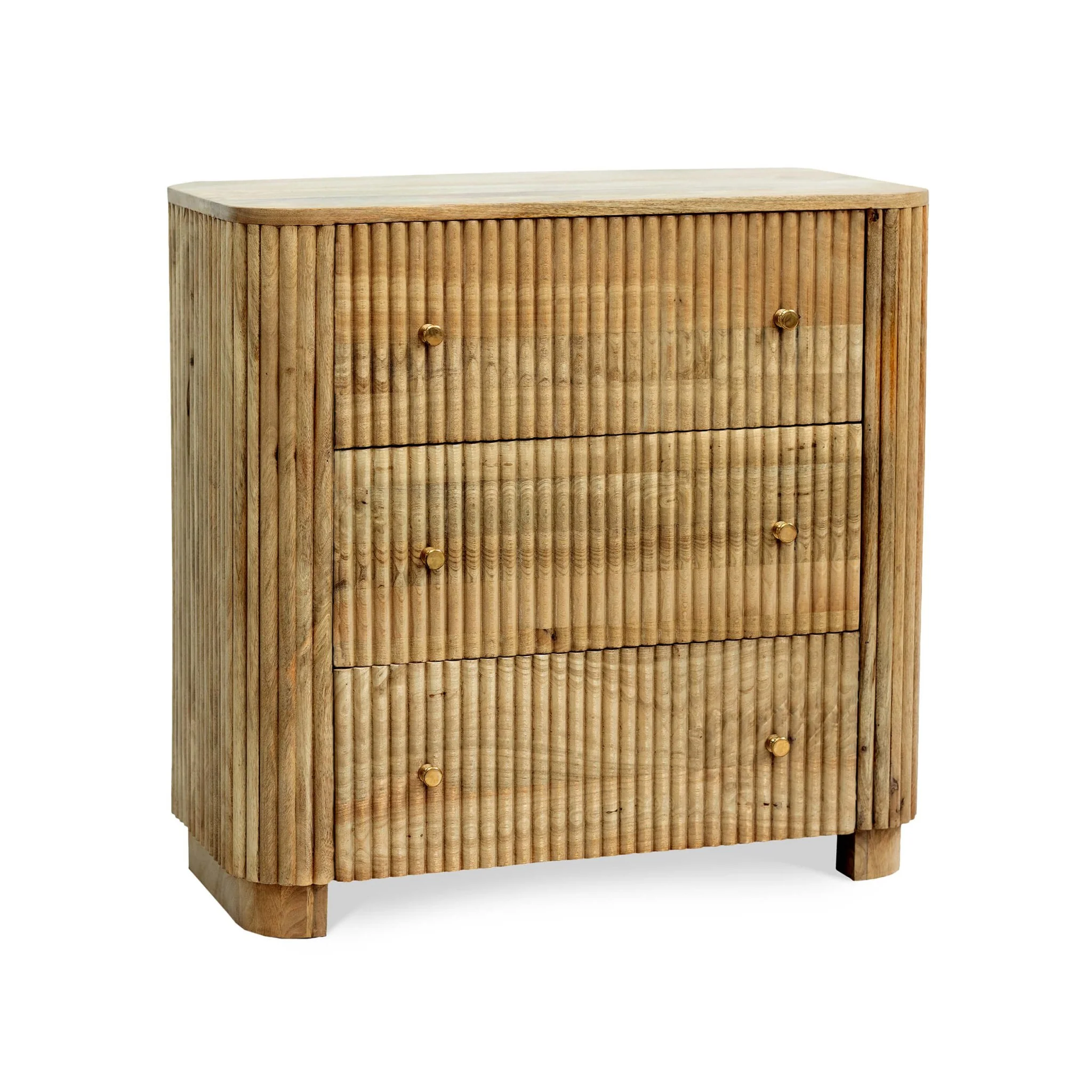 Finley Mango Wood 3 Drawer Chest - Natural - Image 5