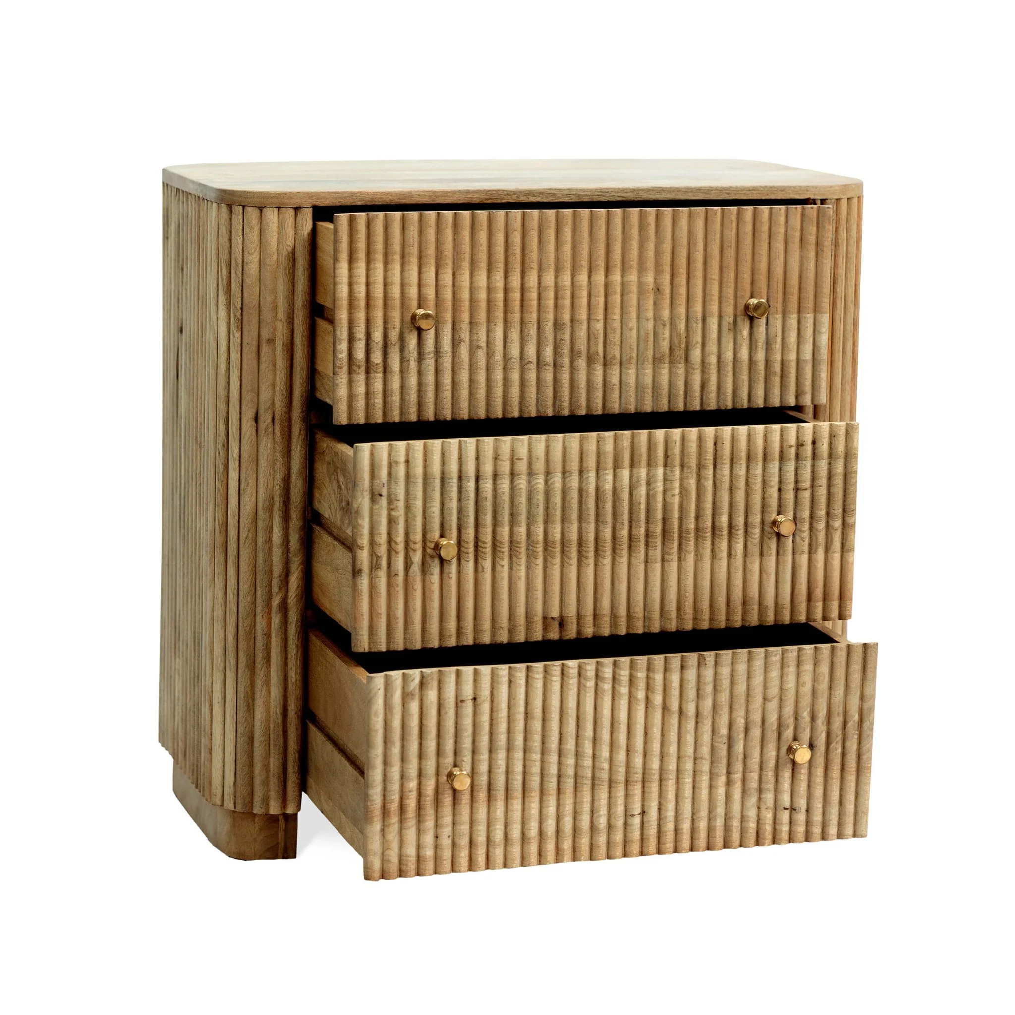 Finley Mango Wood 3 Drawer Chest - Natural - Image 6