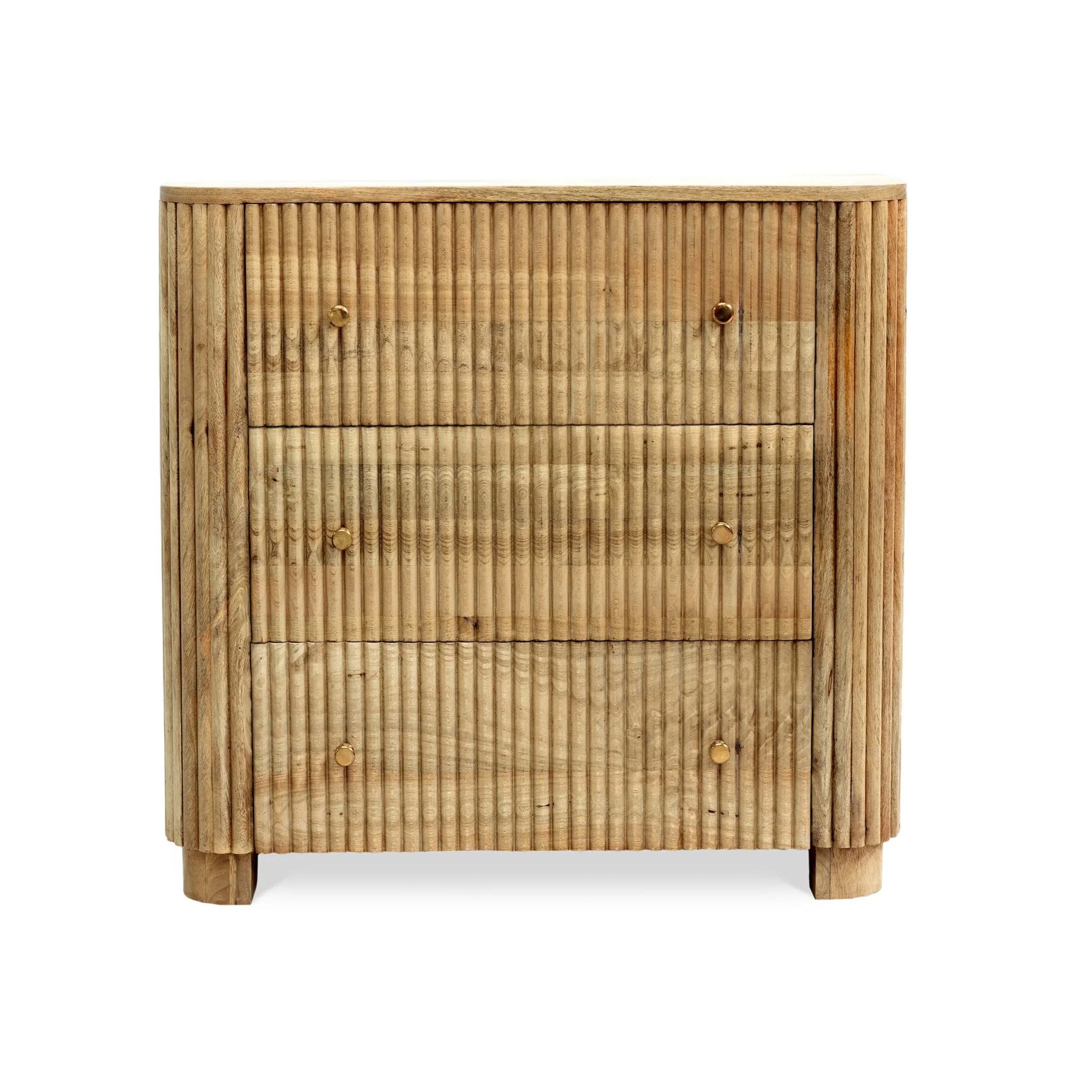 Finley Mango Wood 3 Drawer Chest - Natural - Image 8