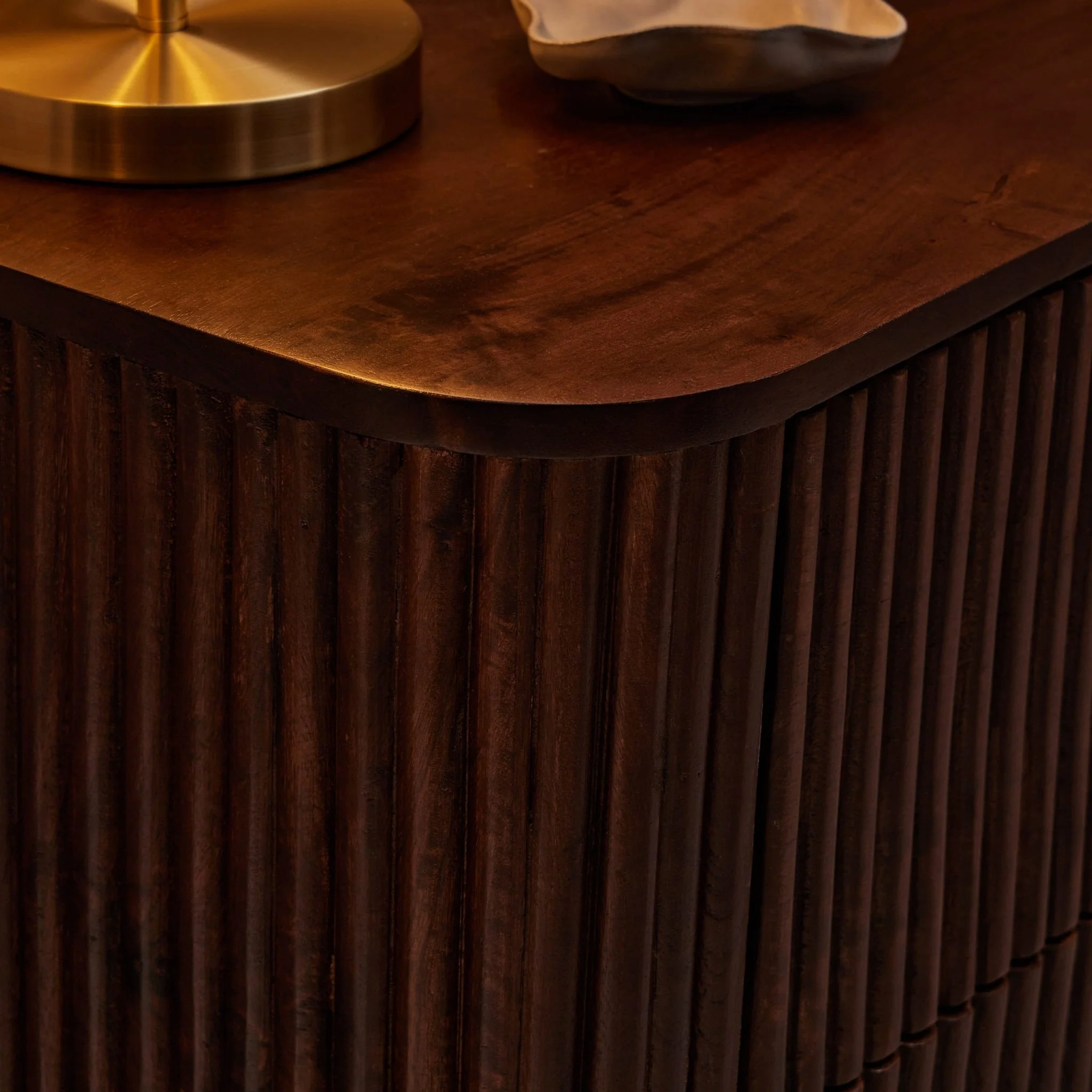 Finley Mango Wood 6 Drawer Chest - Walnut - Image 3