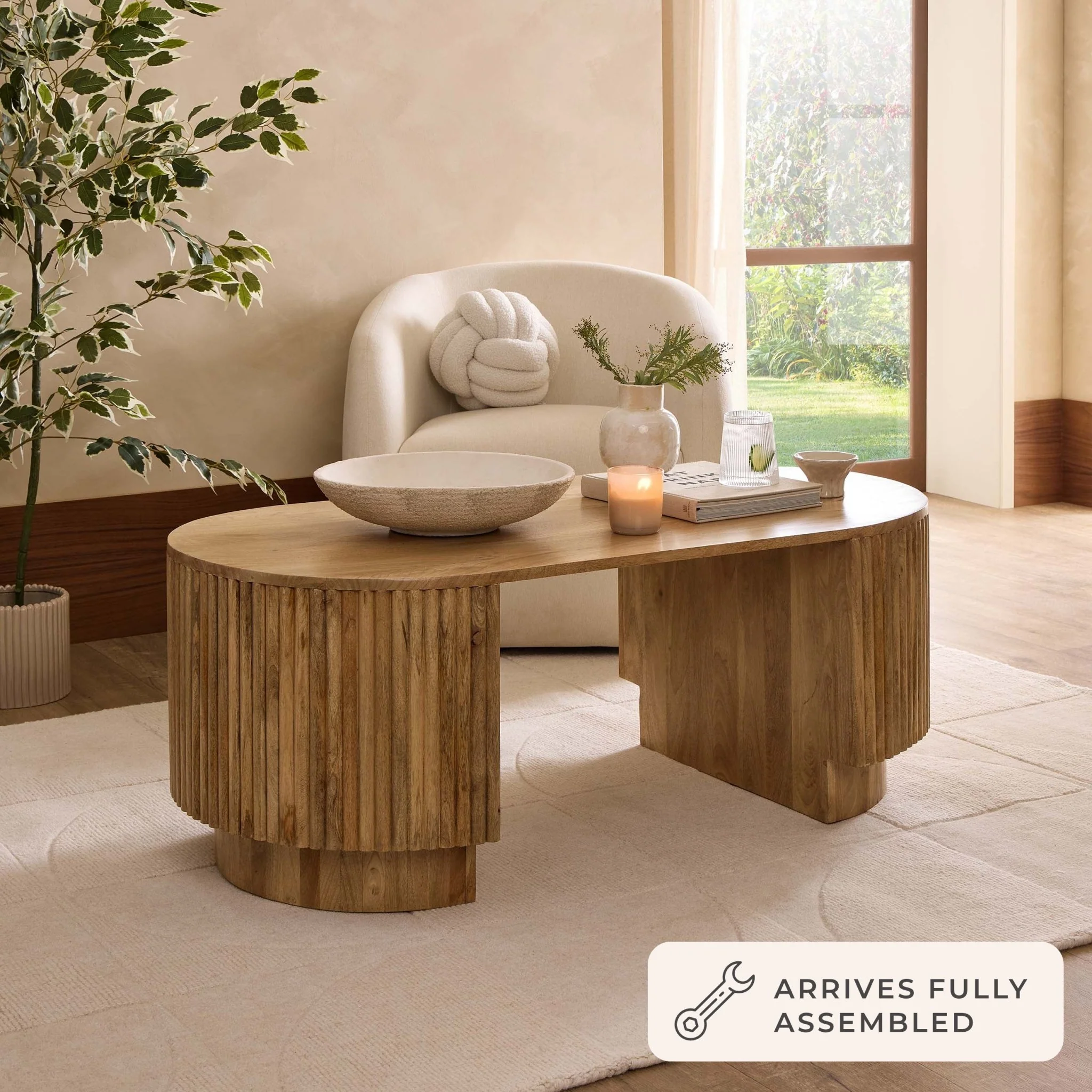 Finley Mango Wood Coffee Table - Natural