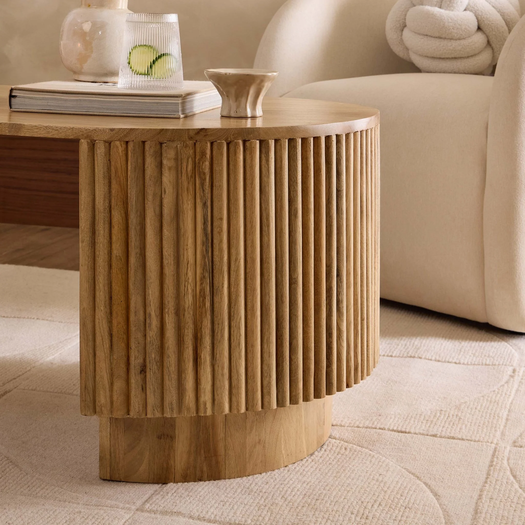 Finley Mango Wood Coffee Table - Natural - Image 2