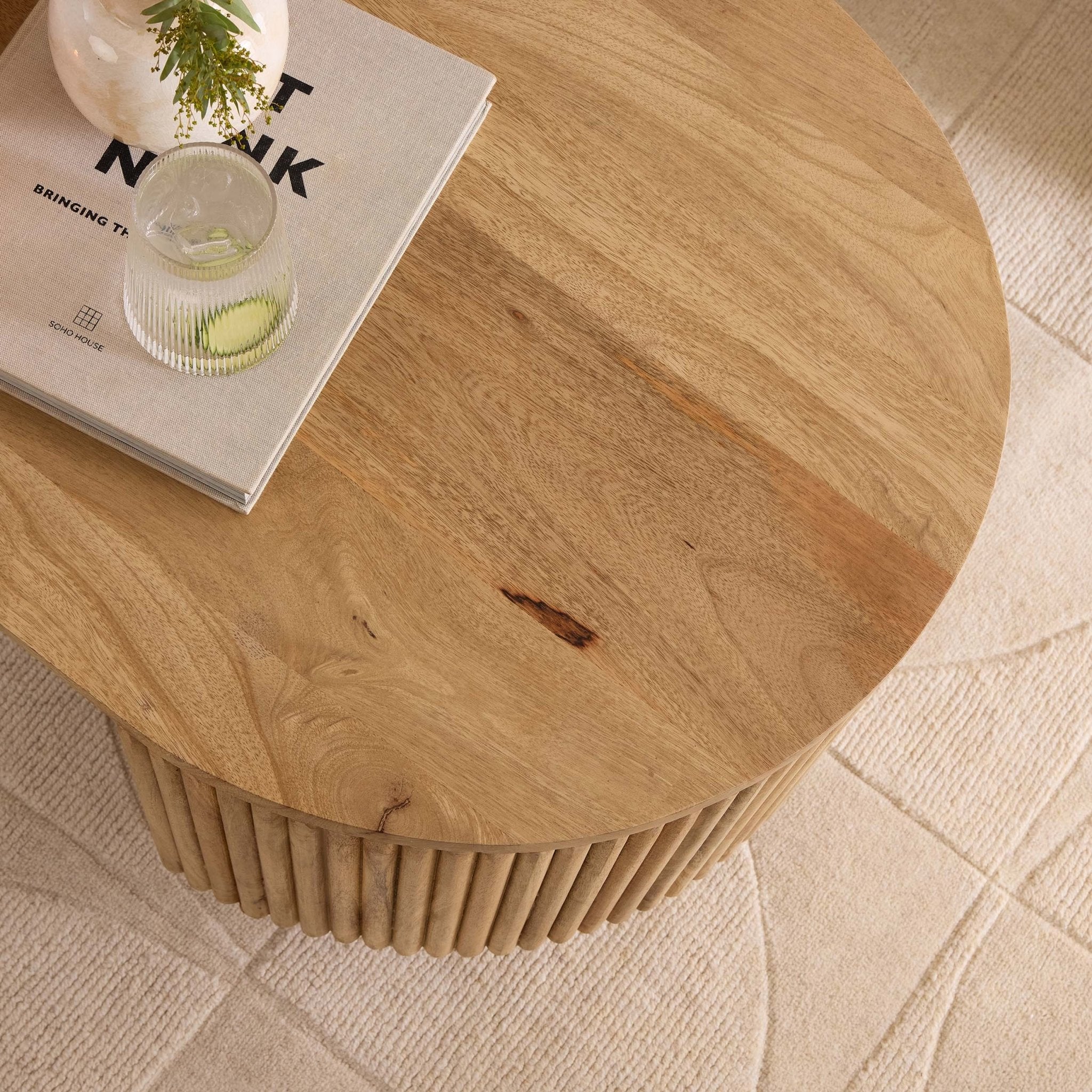 Finley Mango Wood Coffee Table - Natural - Image 3