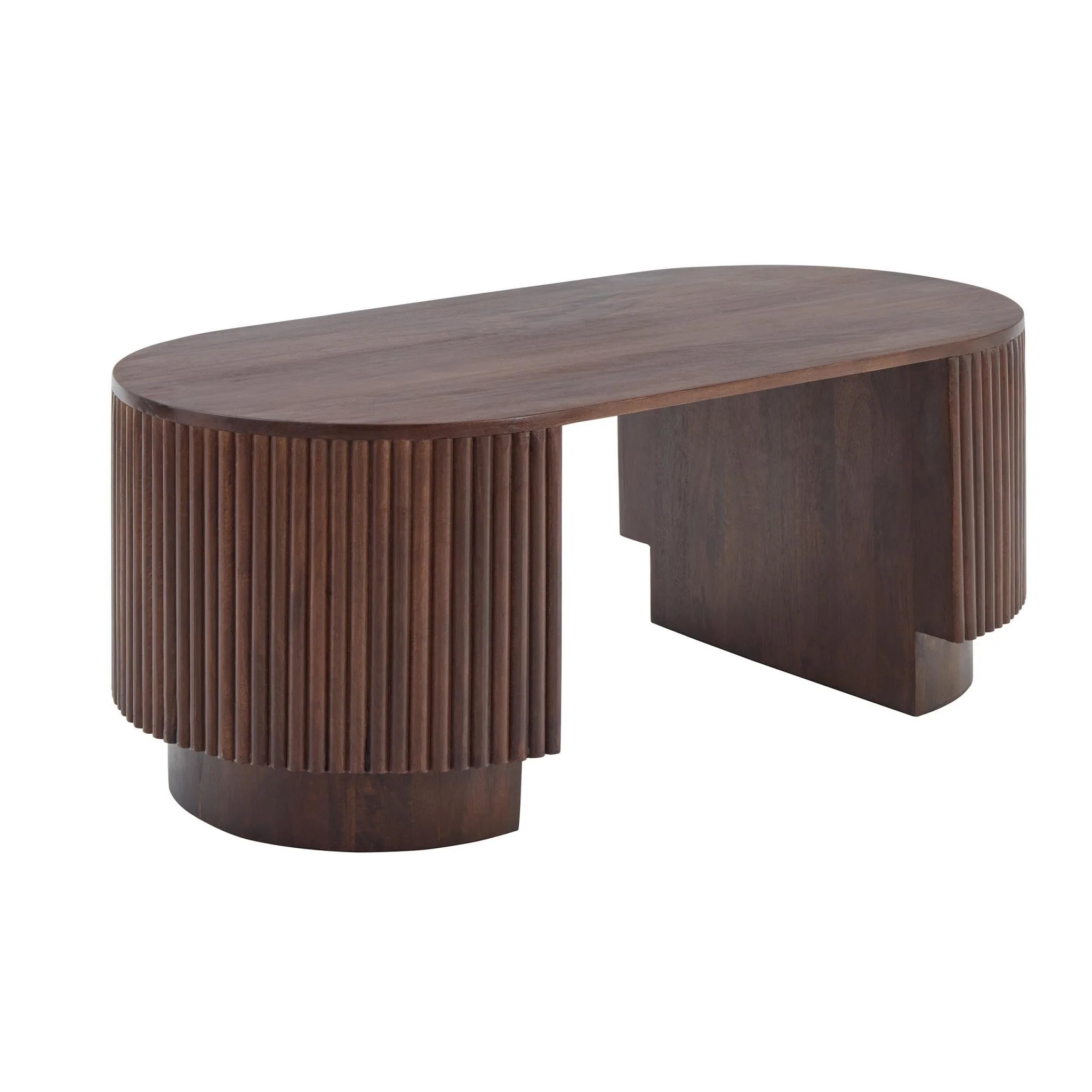 Finley Mango Wood Coffee Table - Walnut - Image 4
