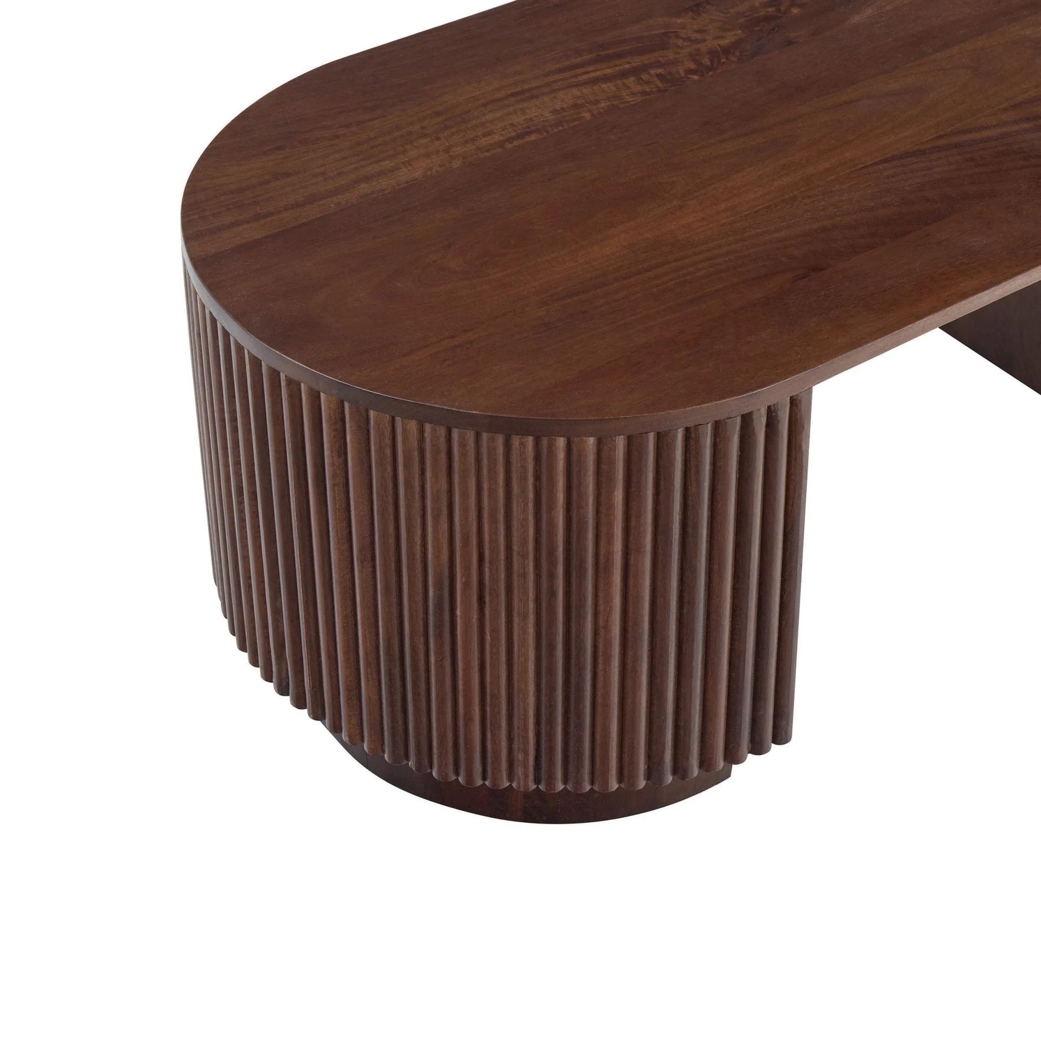 Finley Mango Wood Coffee Table - Walnut - Image 7