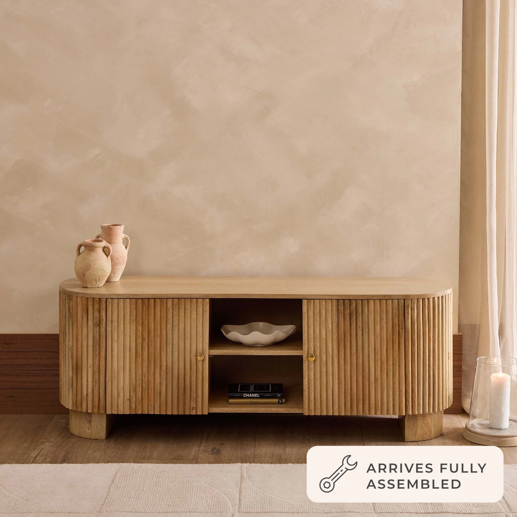 Finley Mango Wood Tv Unit for Tv Unit TVs up to 55" - Natural