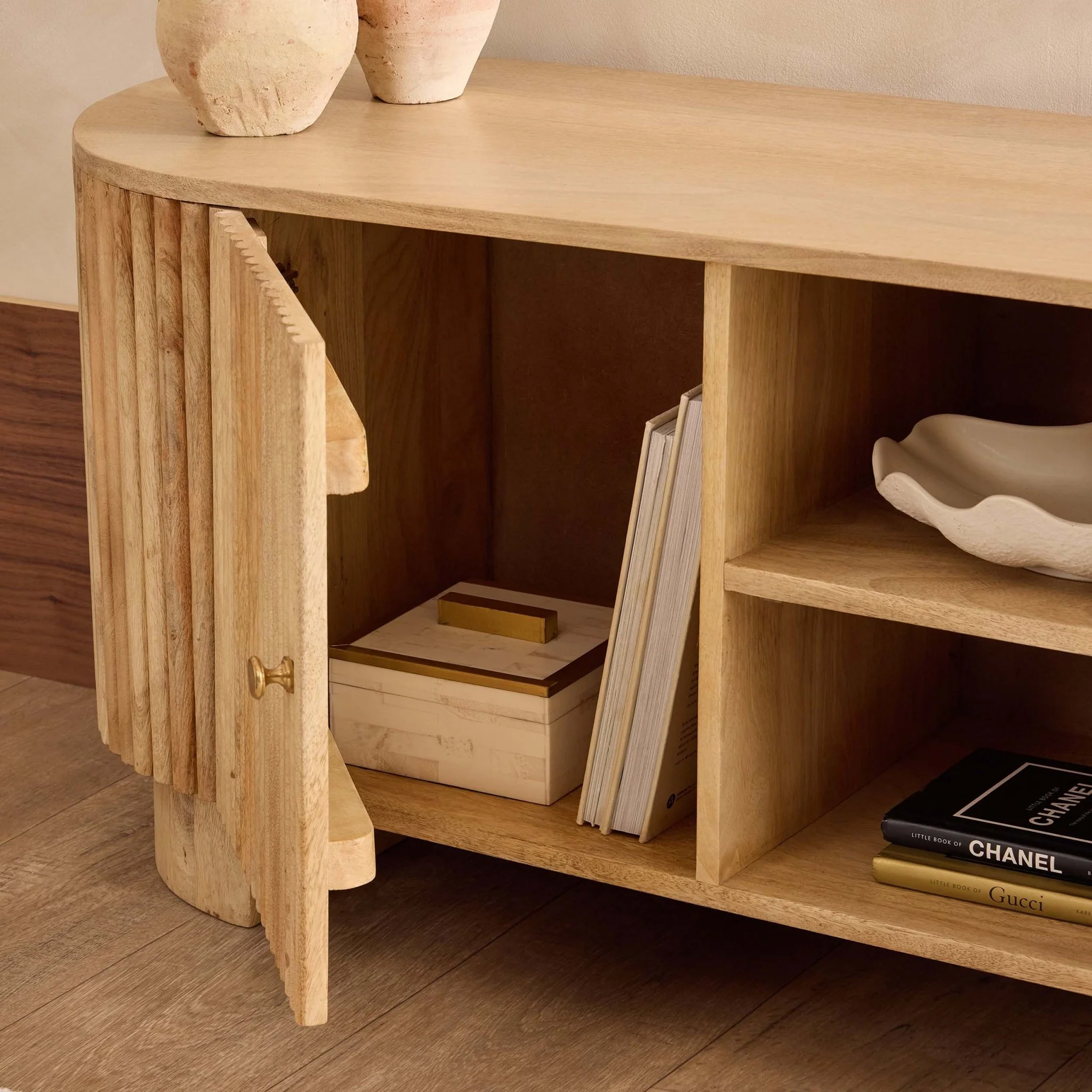 Finley Mango Wood Tv Unit for Tv Unit TVs up to 55" - Natural - Image 2