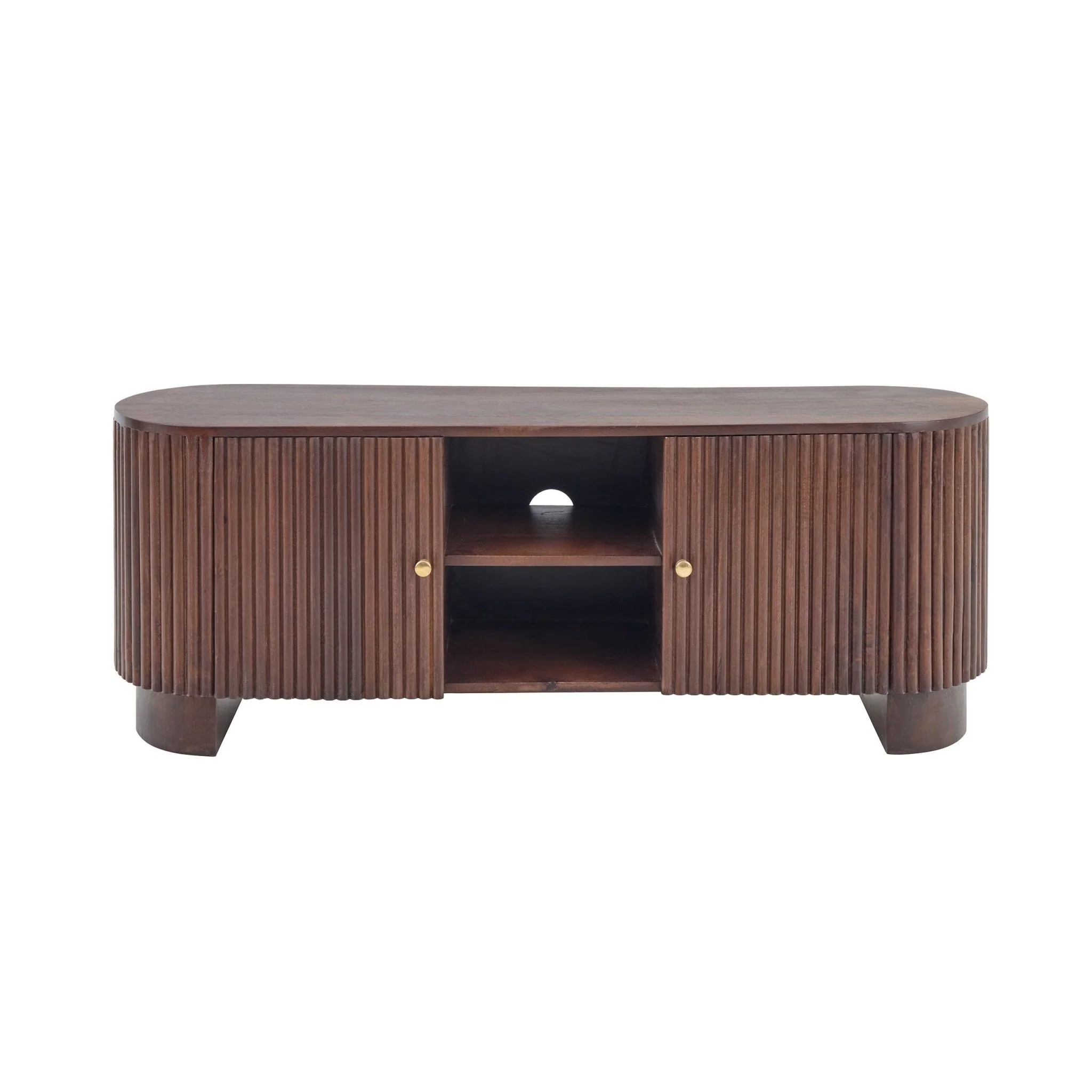 Finley Mango Wood Tv Unit for Tv Unit TVs up to 55" - Walnut - Image 4