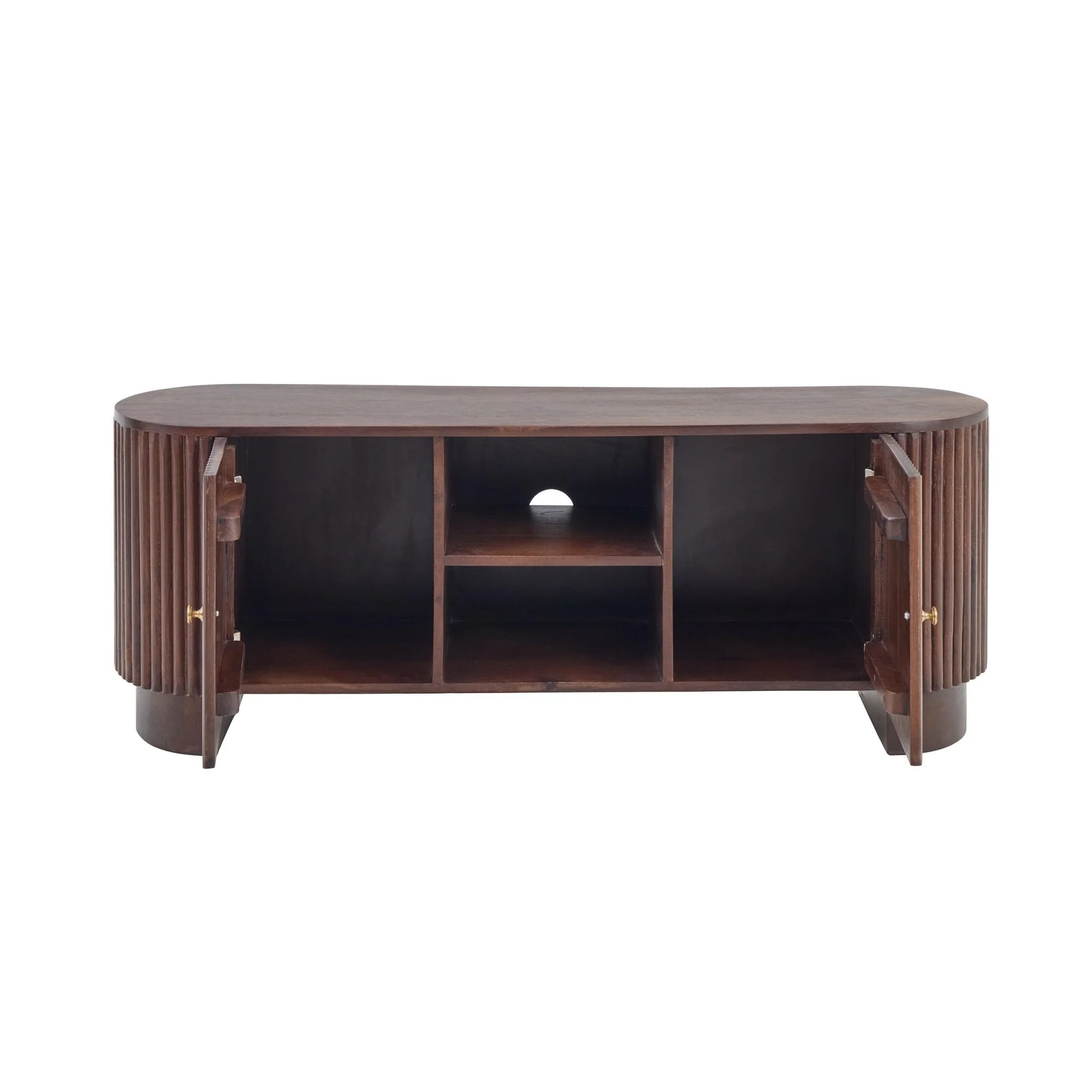 Finley Mango Wood Tv Unit for Tv Unit TVs up to 55" - Walnut - Image 7