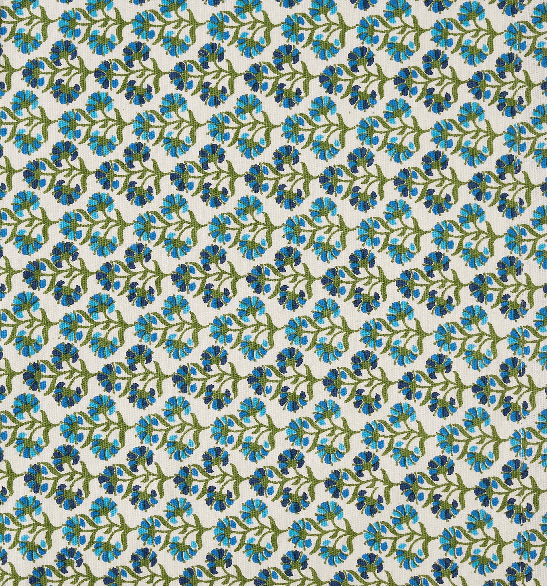 Fiona 100% Cotton Printed Apron - Blue/Pink - Image 4