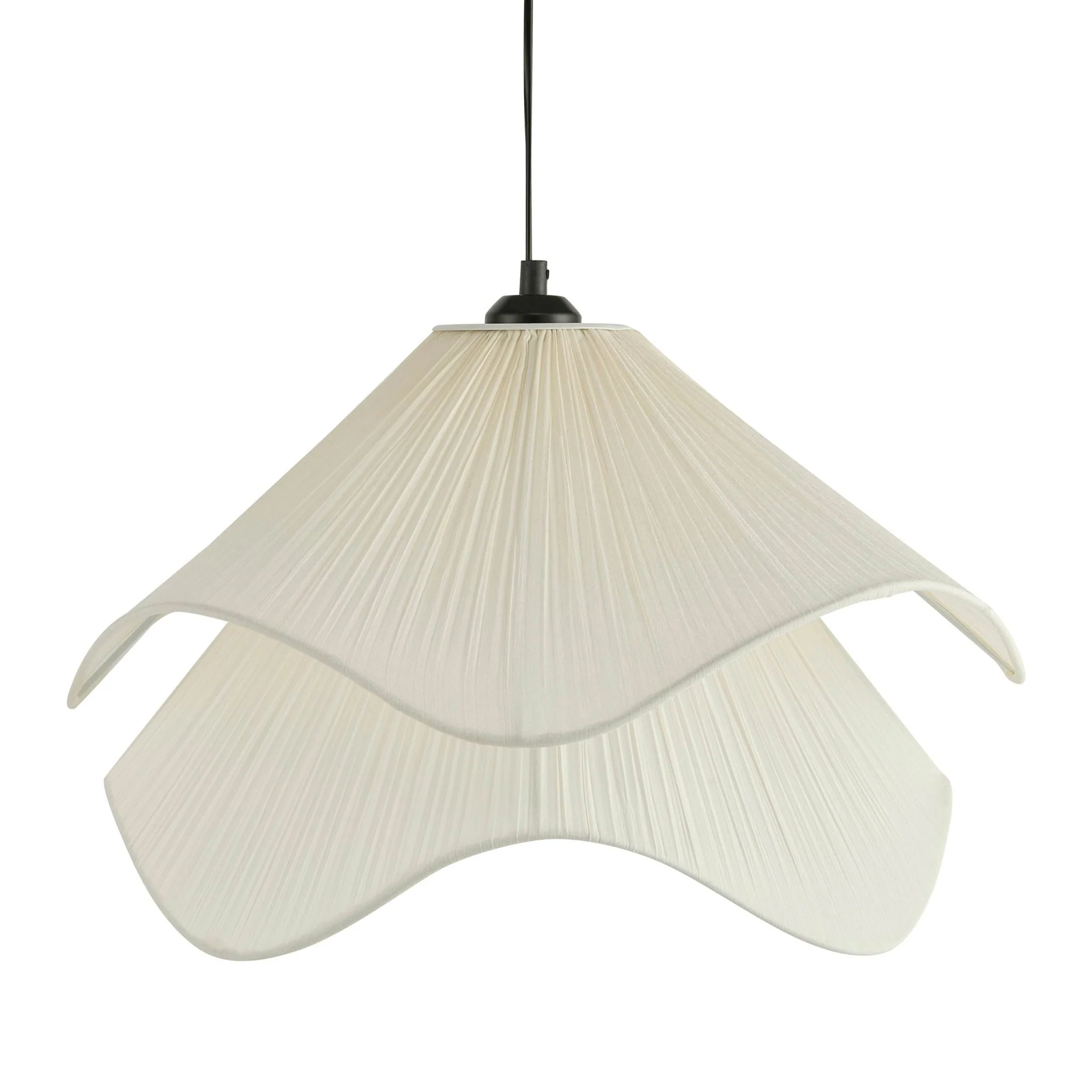 Fleur Fabric Layered Petal Ceiling Shade - White - Image 3