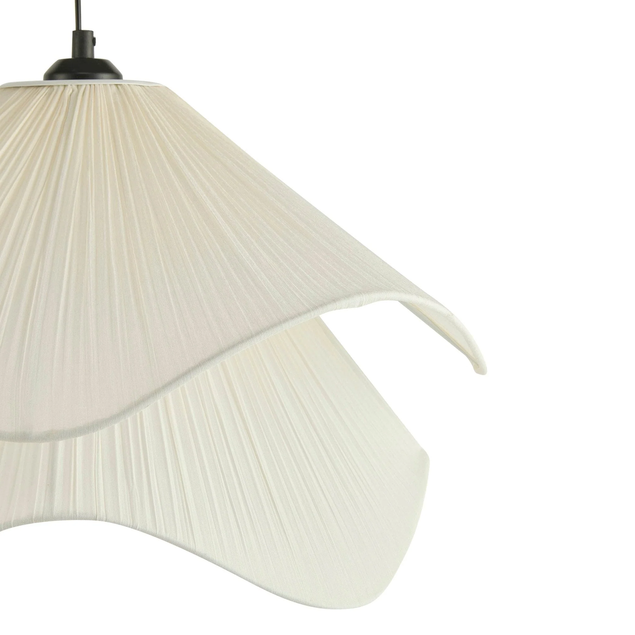 Fleur Fabric Layered Petal Ceiling Shade - White - Image 5