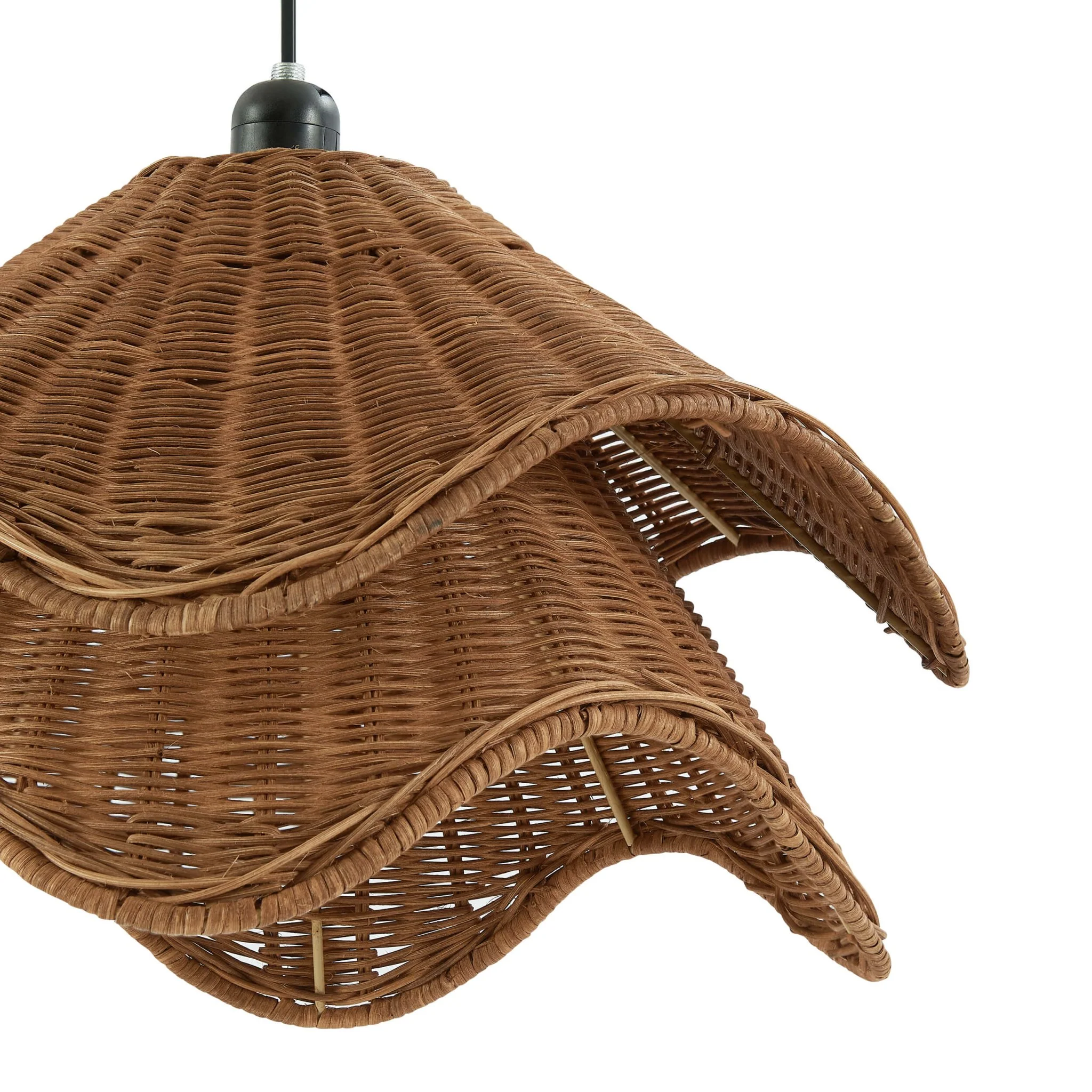 Fleur Rattan Layered Petal Ceiling Shade - Natural - Image 5