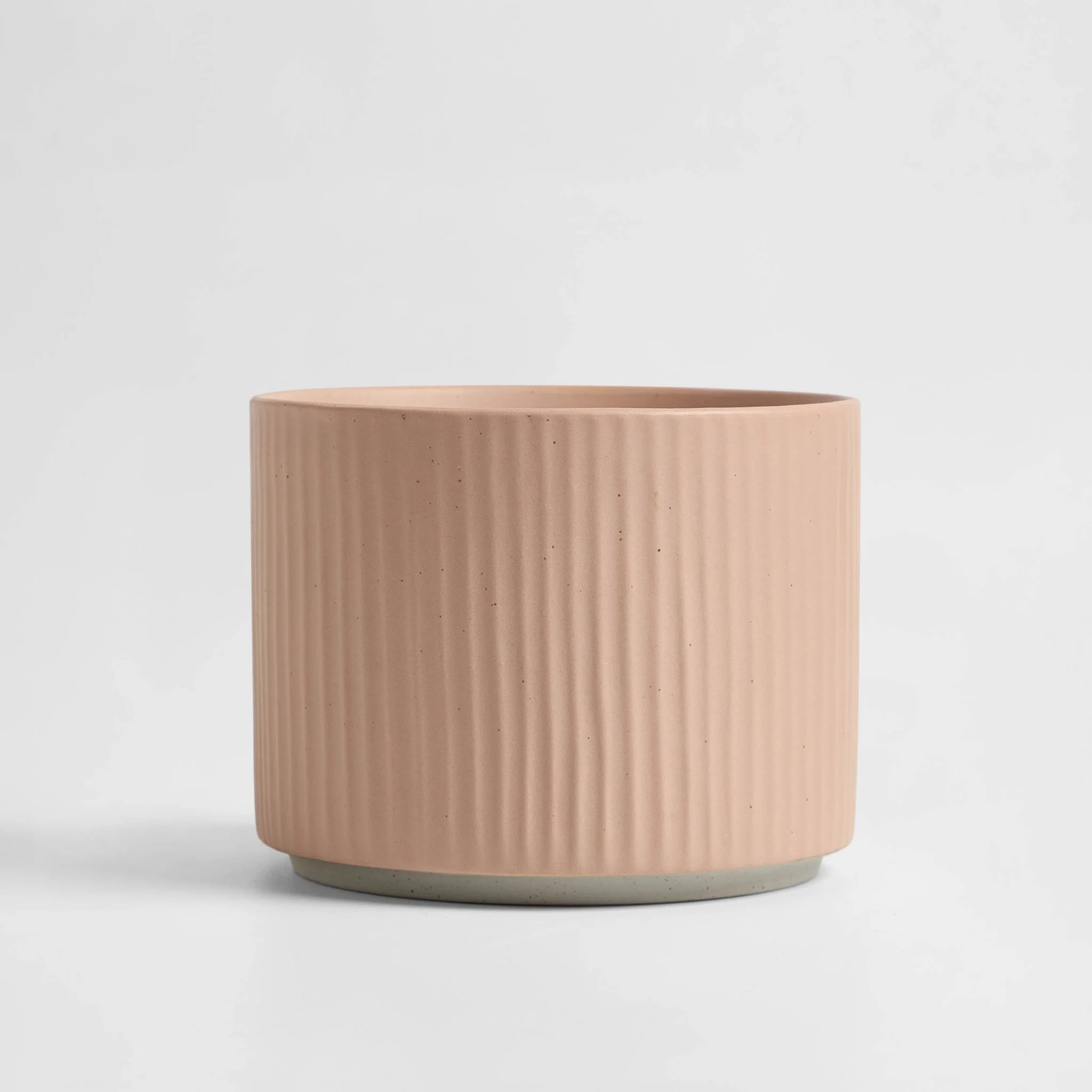 Flora Ribbed Clay Plant Pot - Pink - Image 5