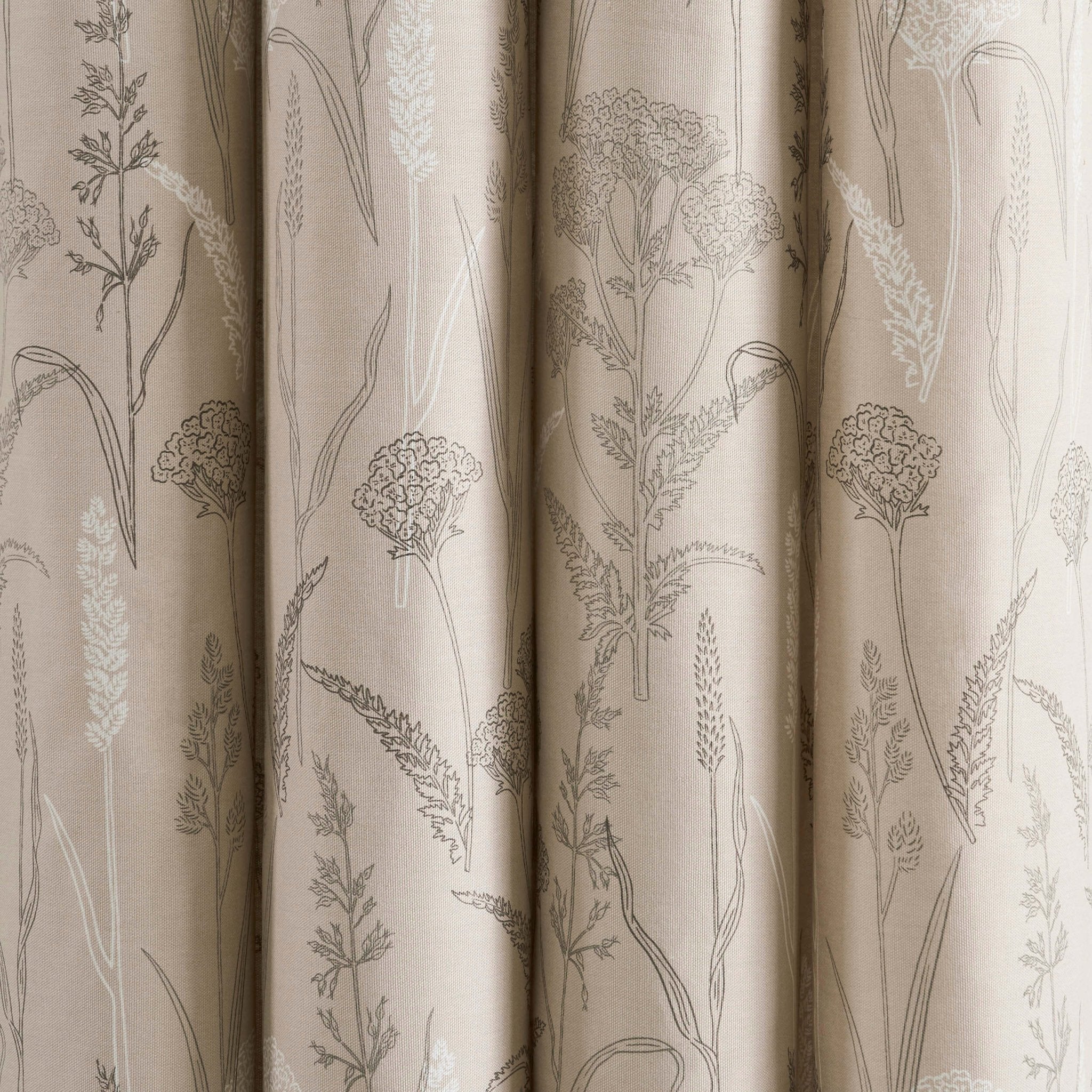 Floral Eyelet Curtains - Taupe - Image 6