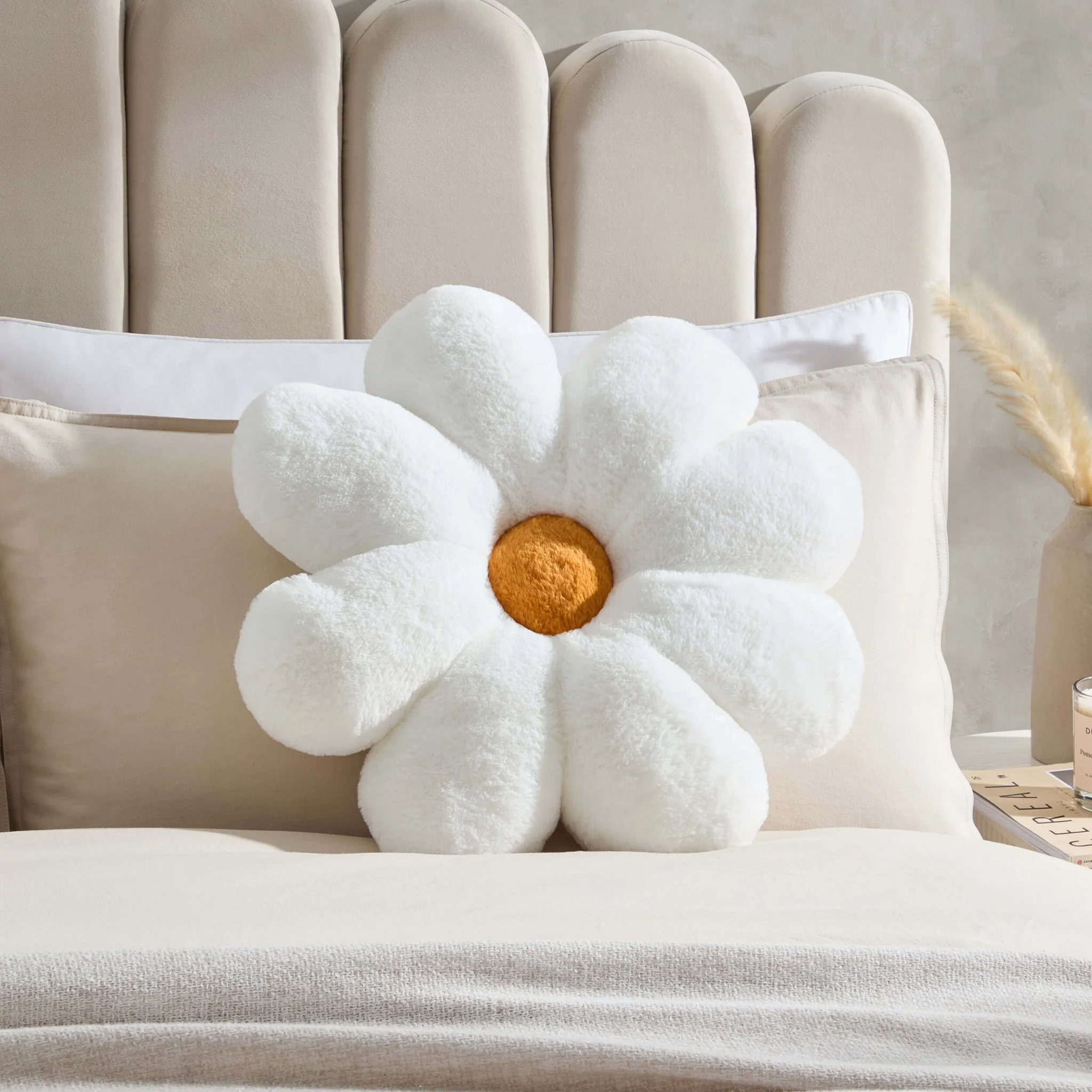Flower Cushion - Yellow
