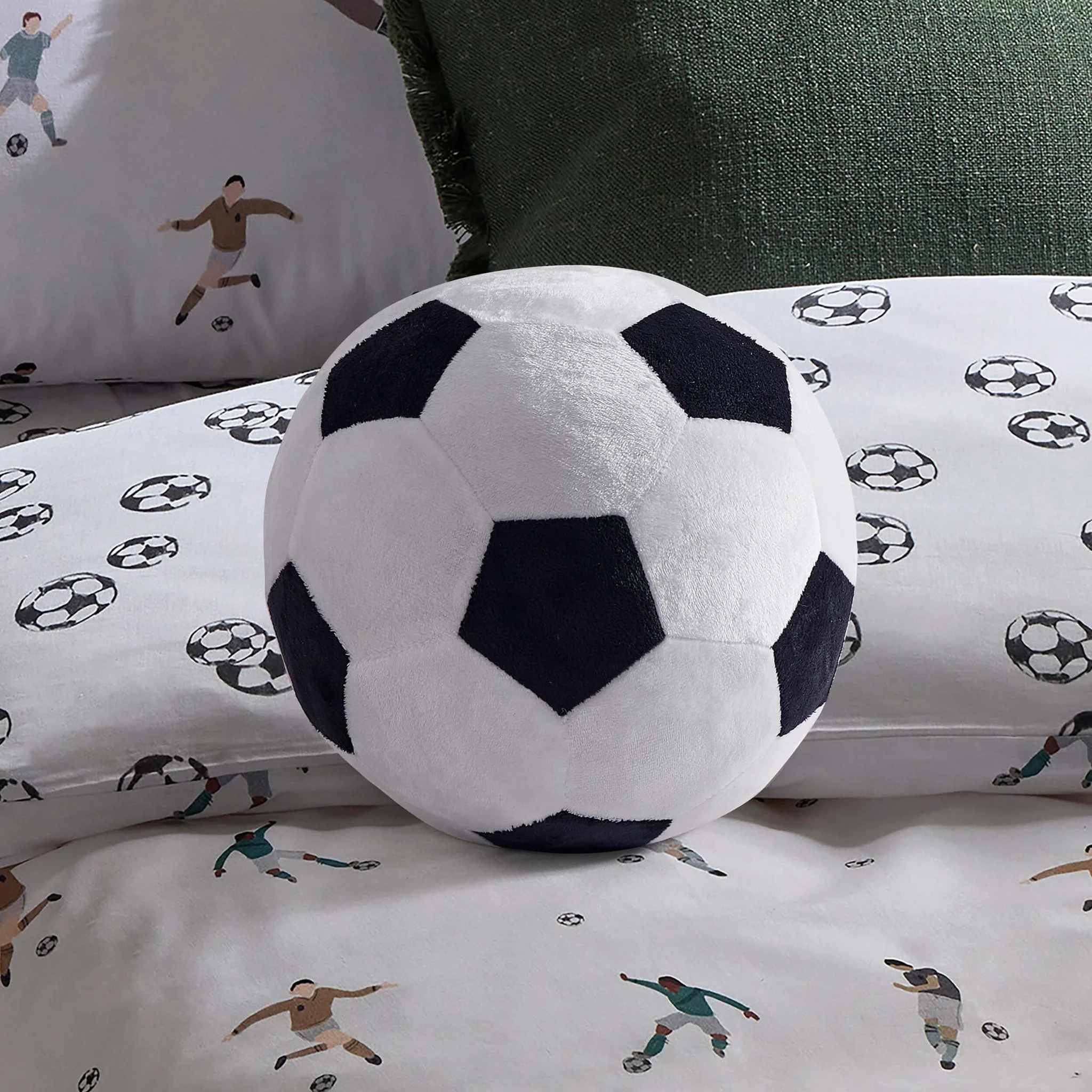Football Cushion - Black/White