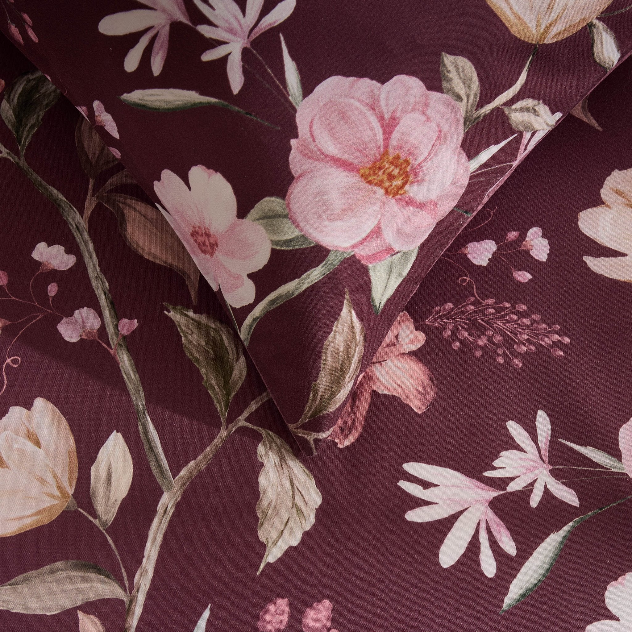 Francis 100% Cotton Duvet Covet & Pilllowcase Set - Plum - Image 5