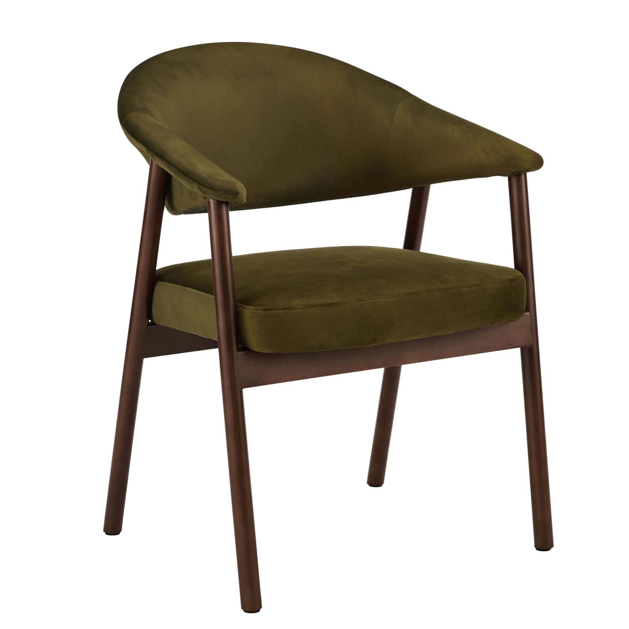 Frankie Dining Chair - Rich Green/Walnut - Image 3