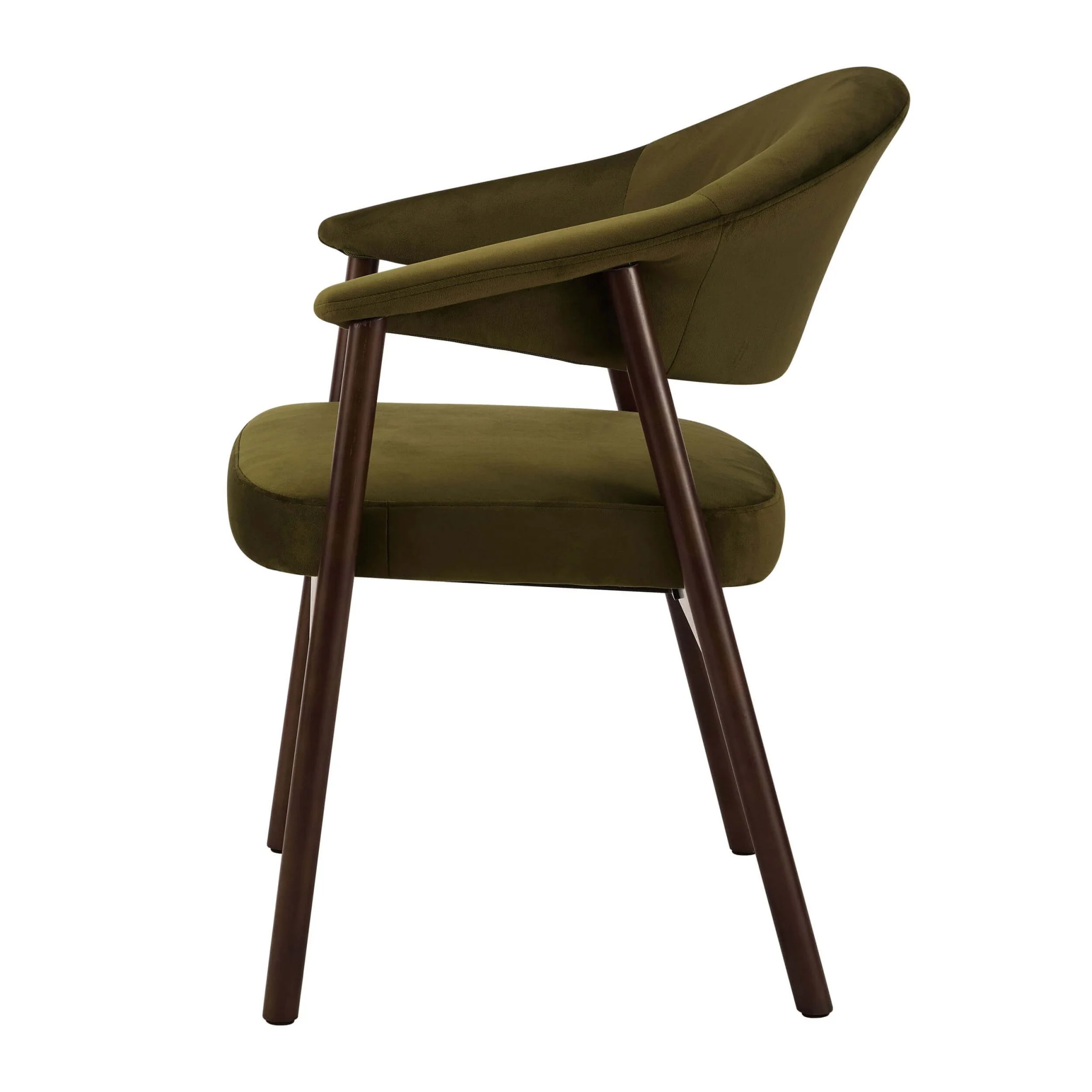 Frankie Dining Chair - Rich Green/Walnut - Image 4