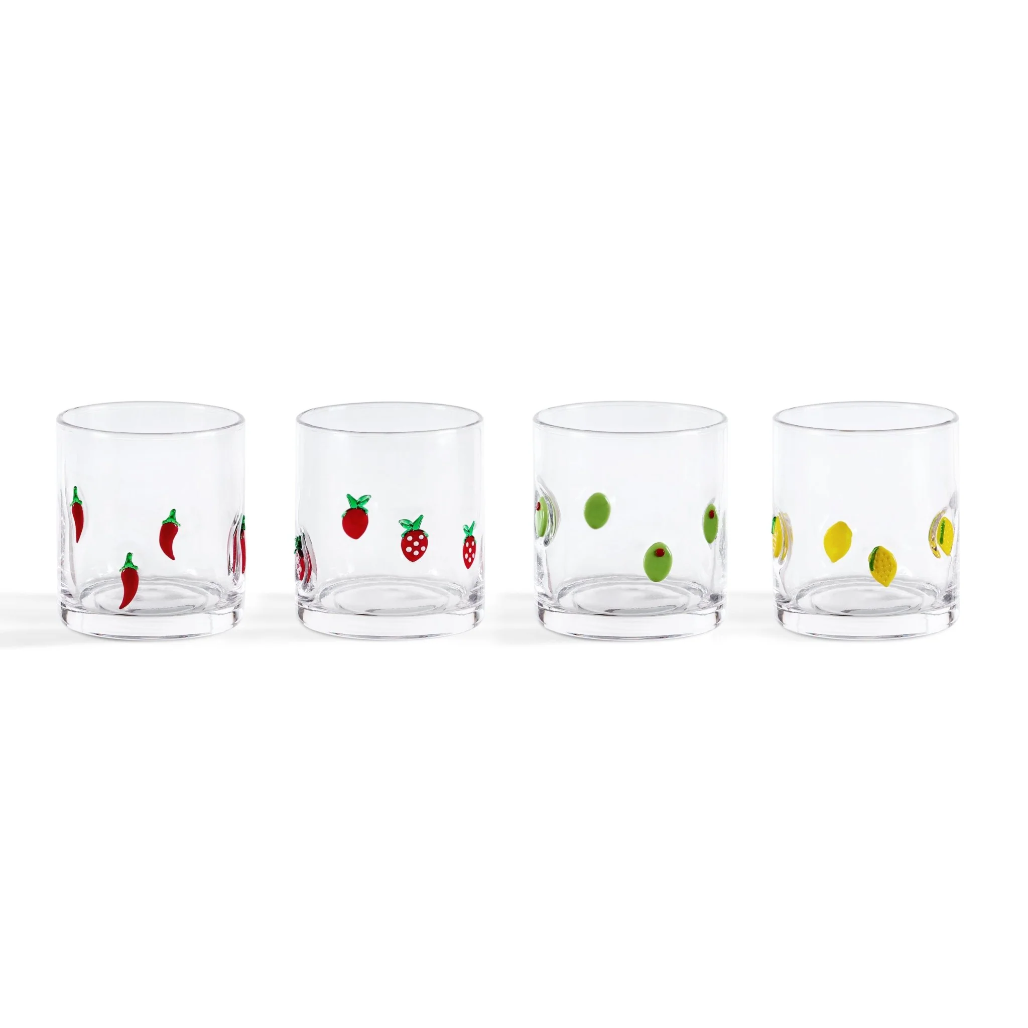 Fruity Glass Tumblers - Set of 4 - Clear - Image 10