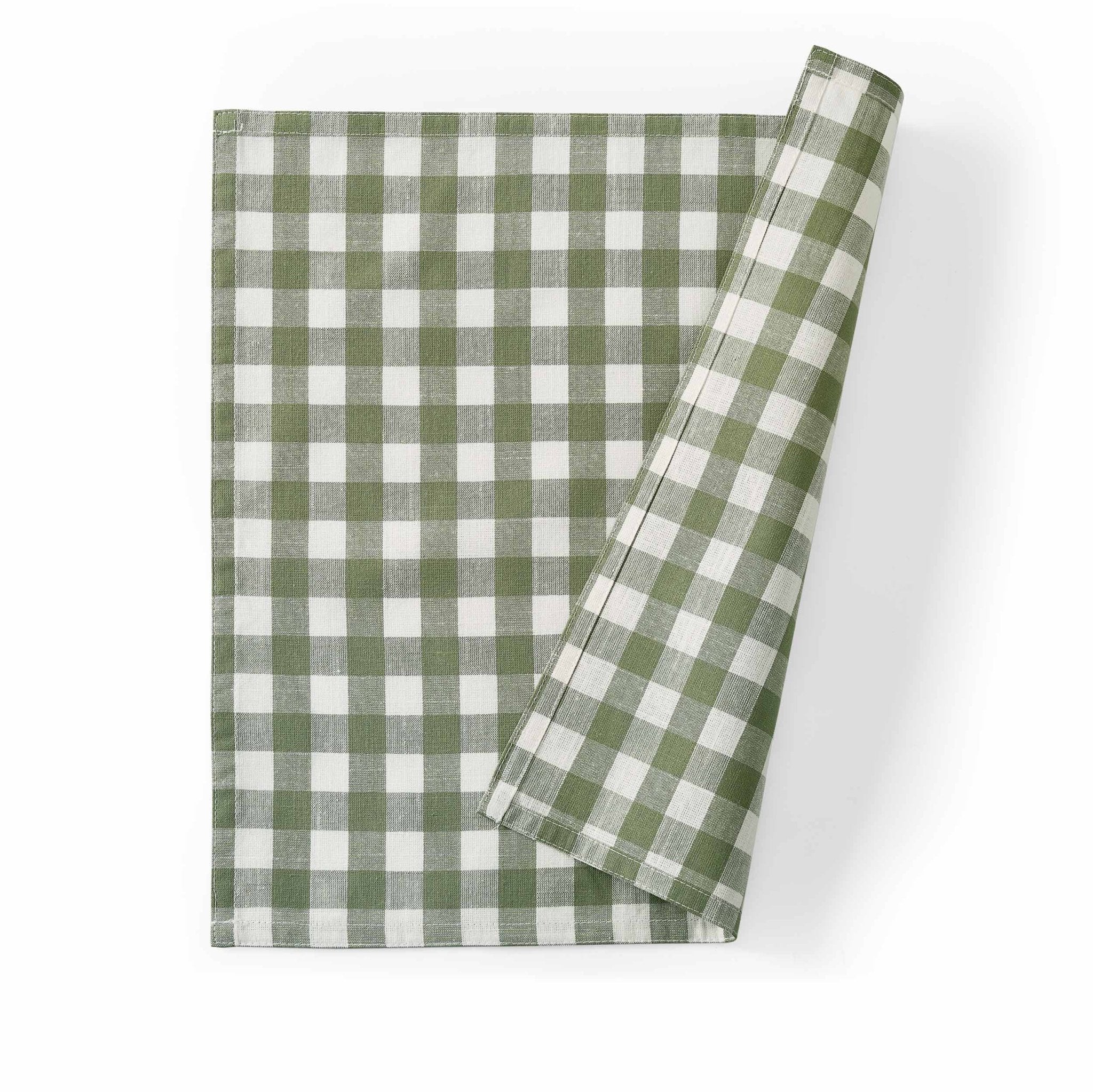 Gabriella Set of 4 Gingham Napkins - Green - Image 2