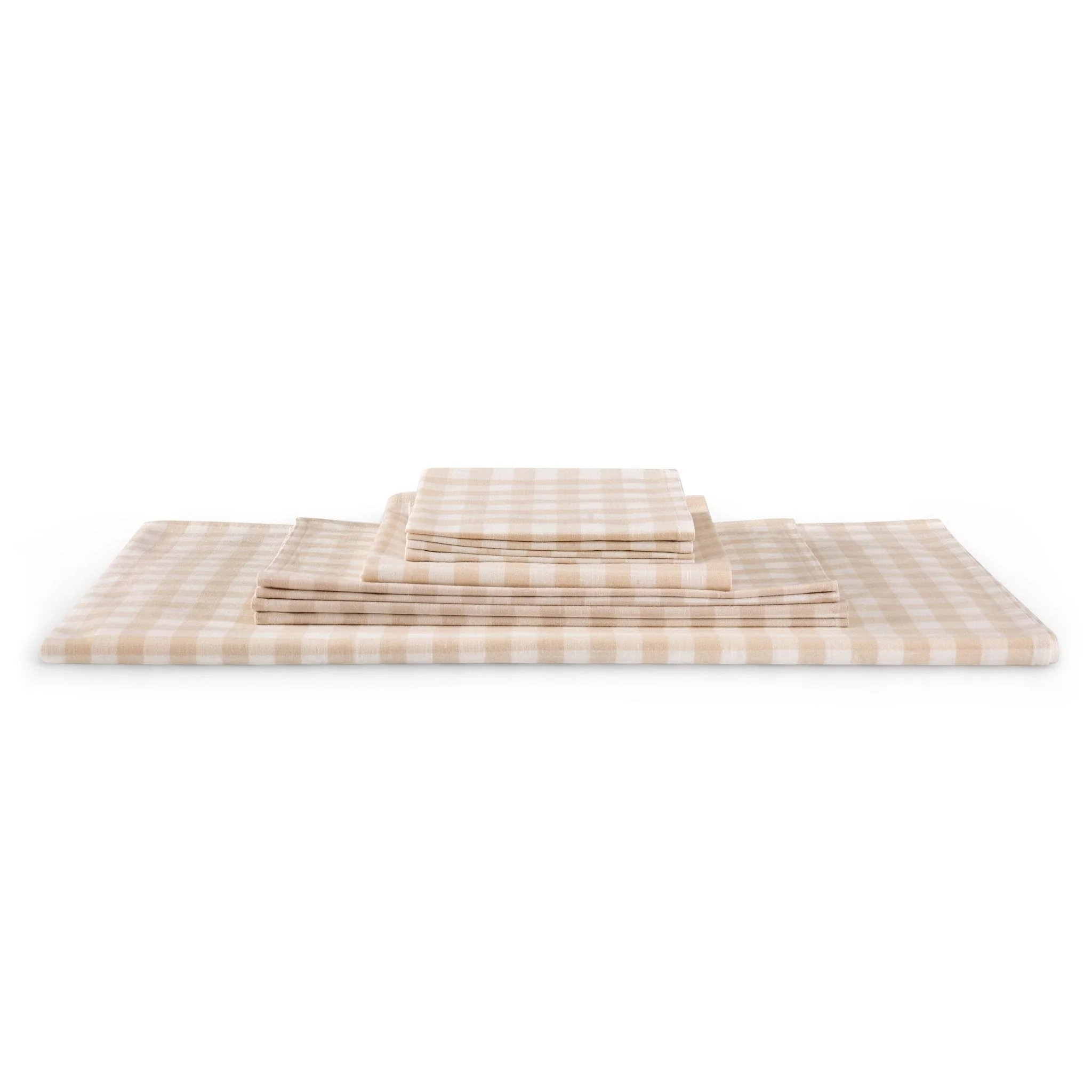 Gabriella Set of 4 Gingham Napkins - Natural - Image 4