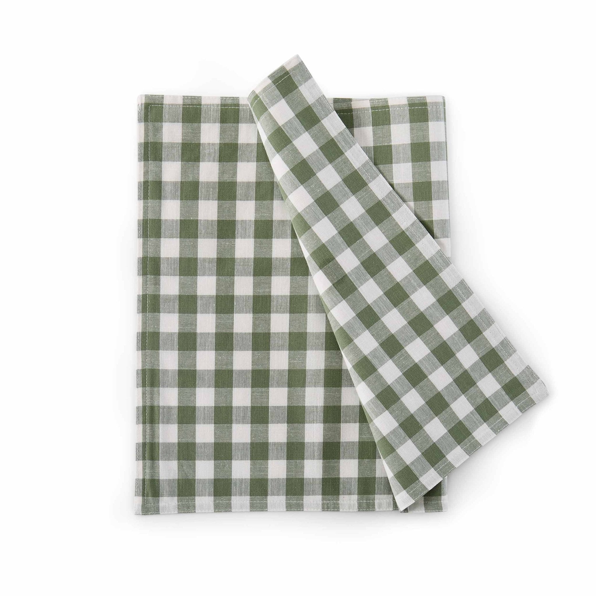 Gabriella Set of 4 Gingham Placemats - Green - Image 4