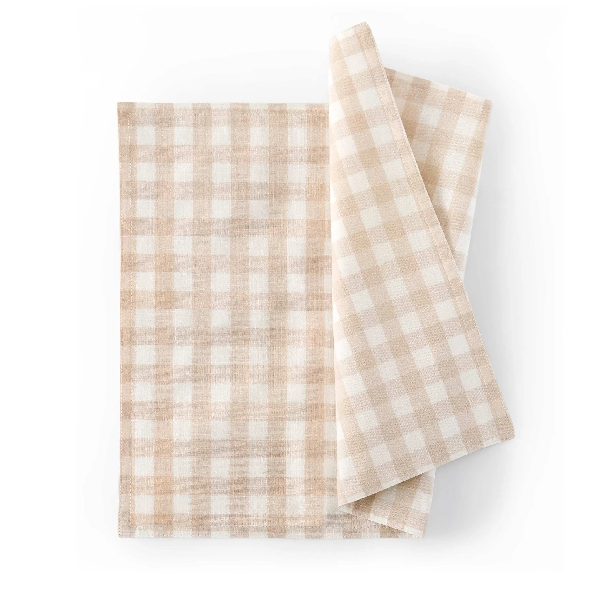 Gabriella Set of 4 Gingham Placemats - Natural - Image 2