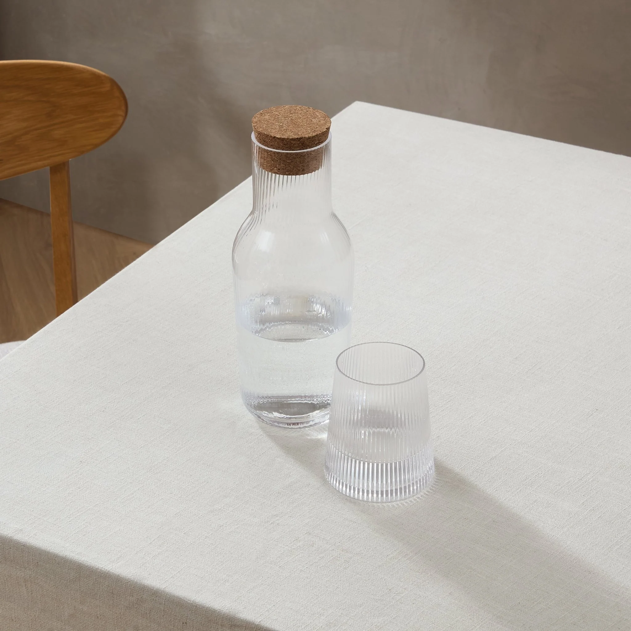 Gatsby Ripple Glass 1L Carafe - Clear - Image 2